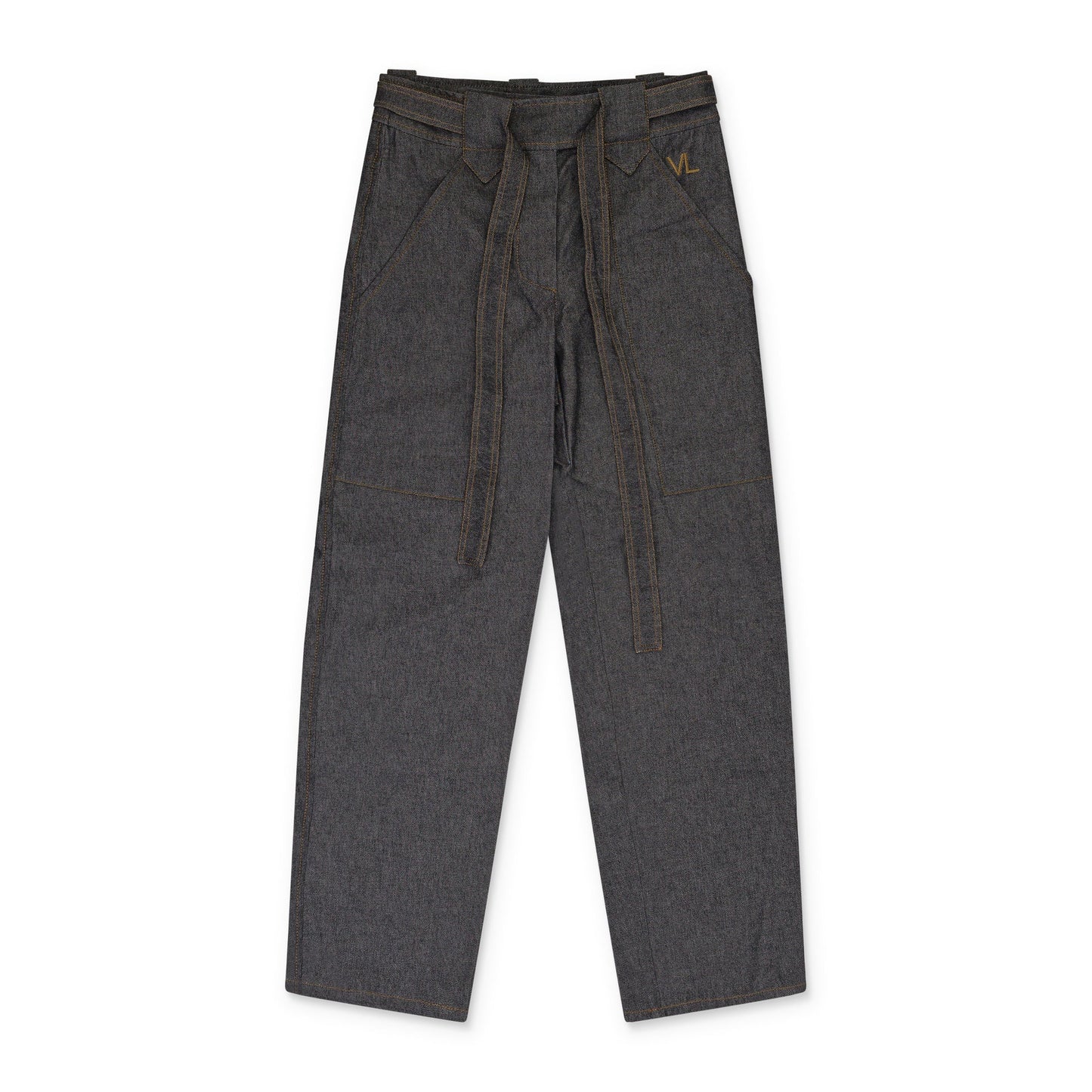 GREY CARROTS STRAIGHT PANTS