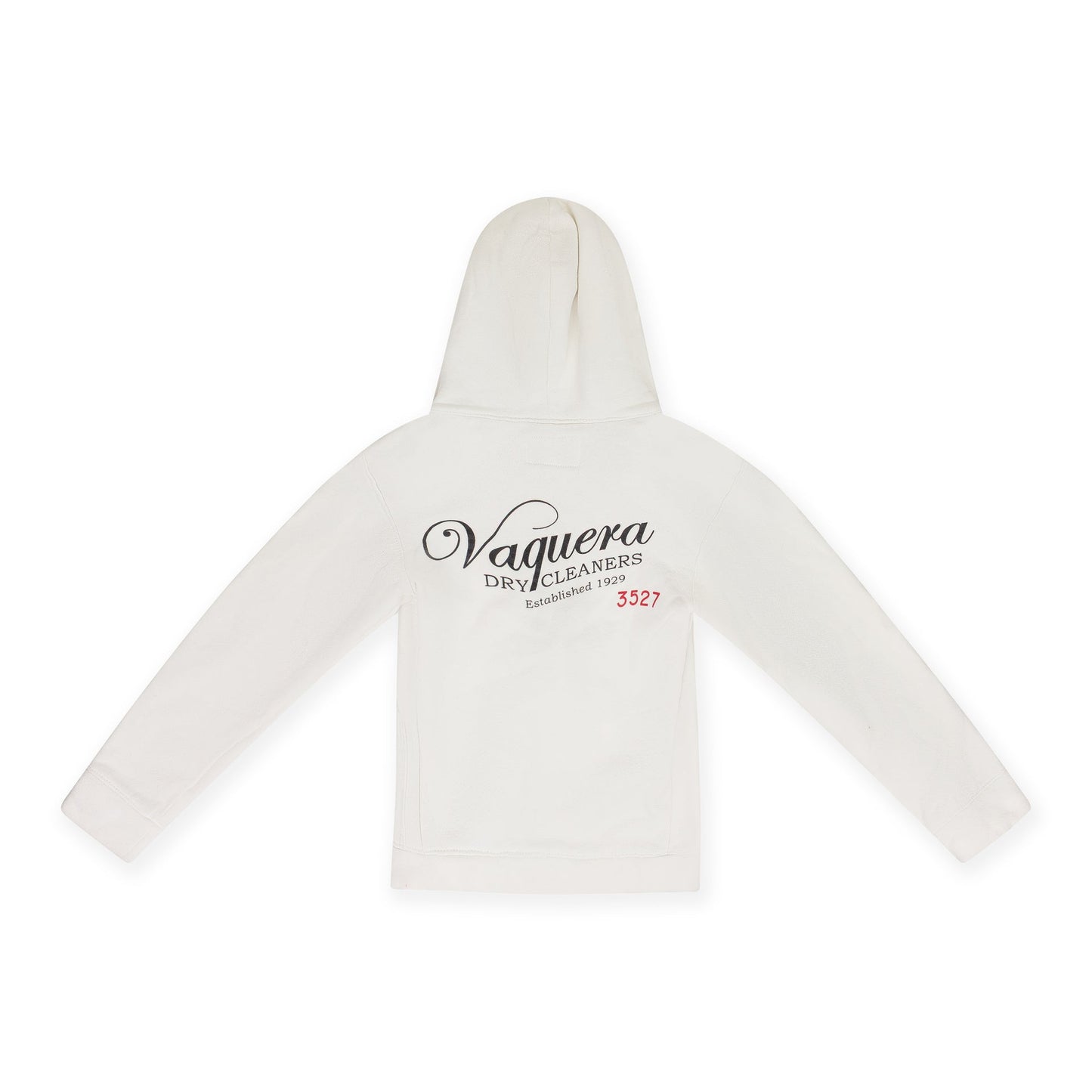 WHITE SHRUNKEN HOODIE