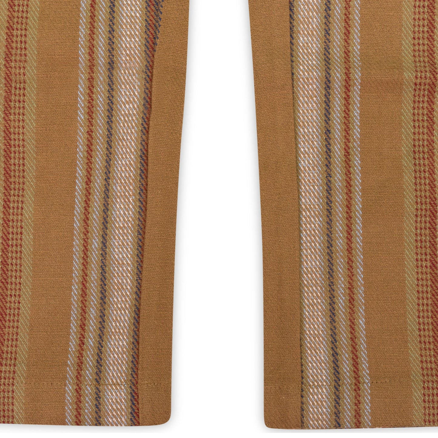 BROWN BLANKET STRIPE DRAWSTRING PANTS