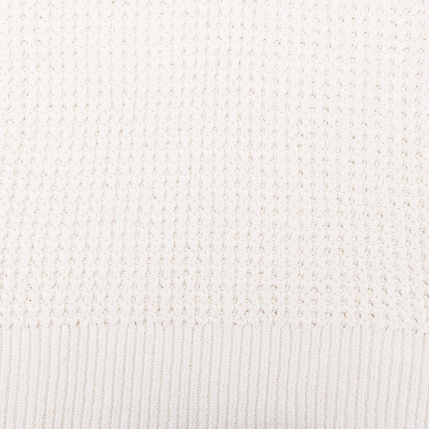 CREAM WAFFLE V-NECK SWEATER VEST