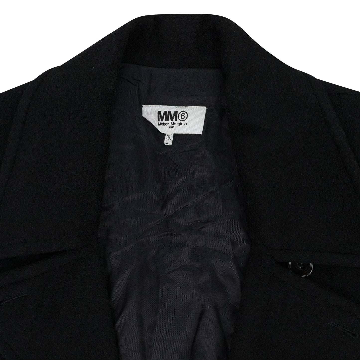 BLACK CROPPED WOOL JACKET