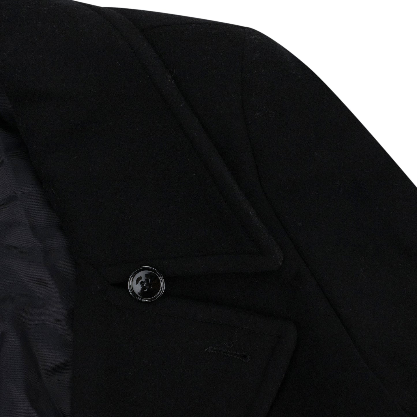 BLACK CROPPED WOOL JACKET