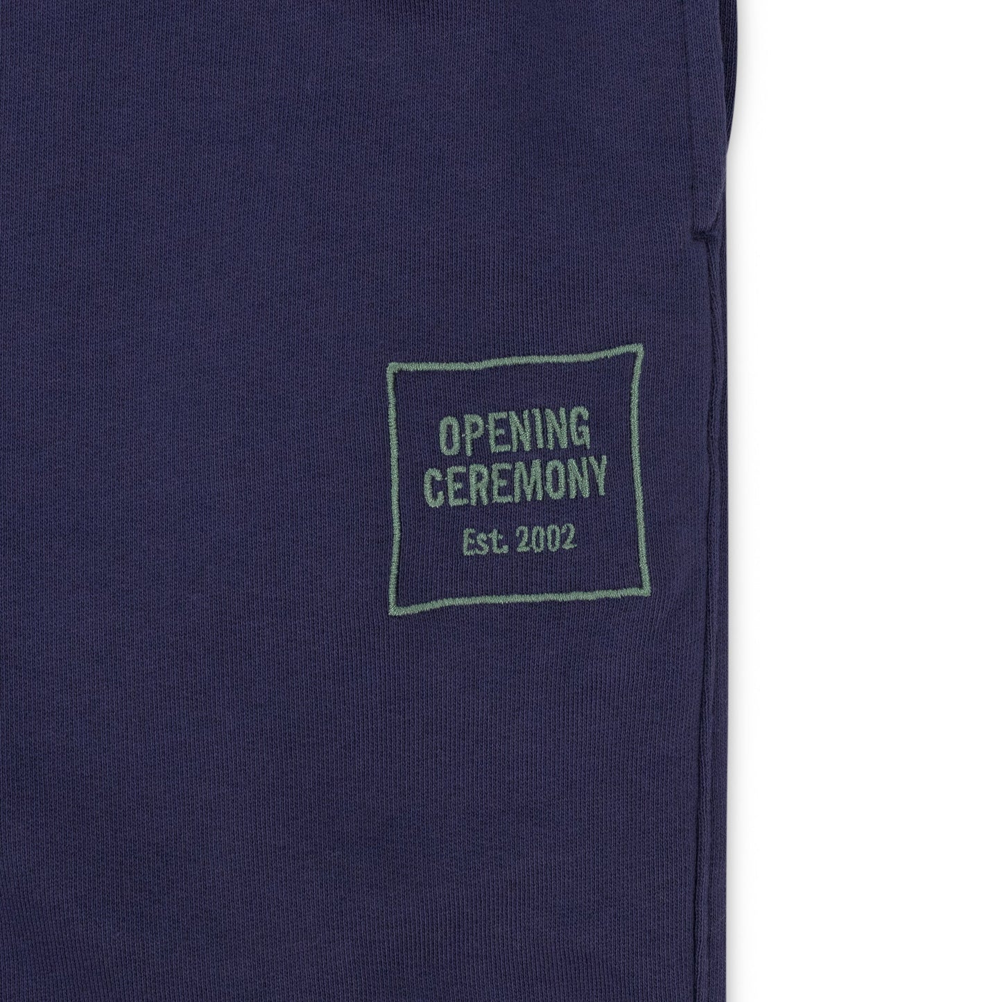 NAVY MINI BOX LOGO SWEATPANTS
