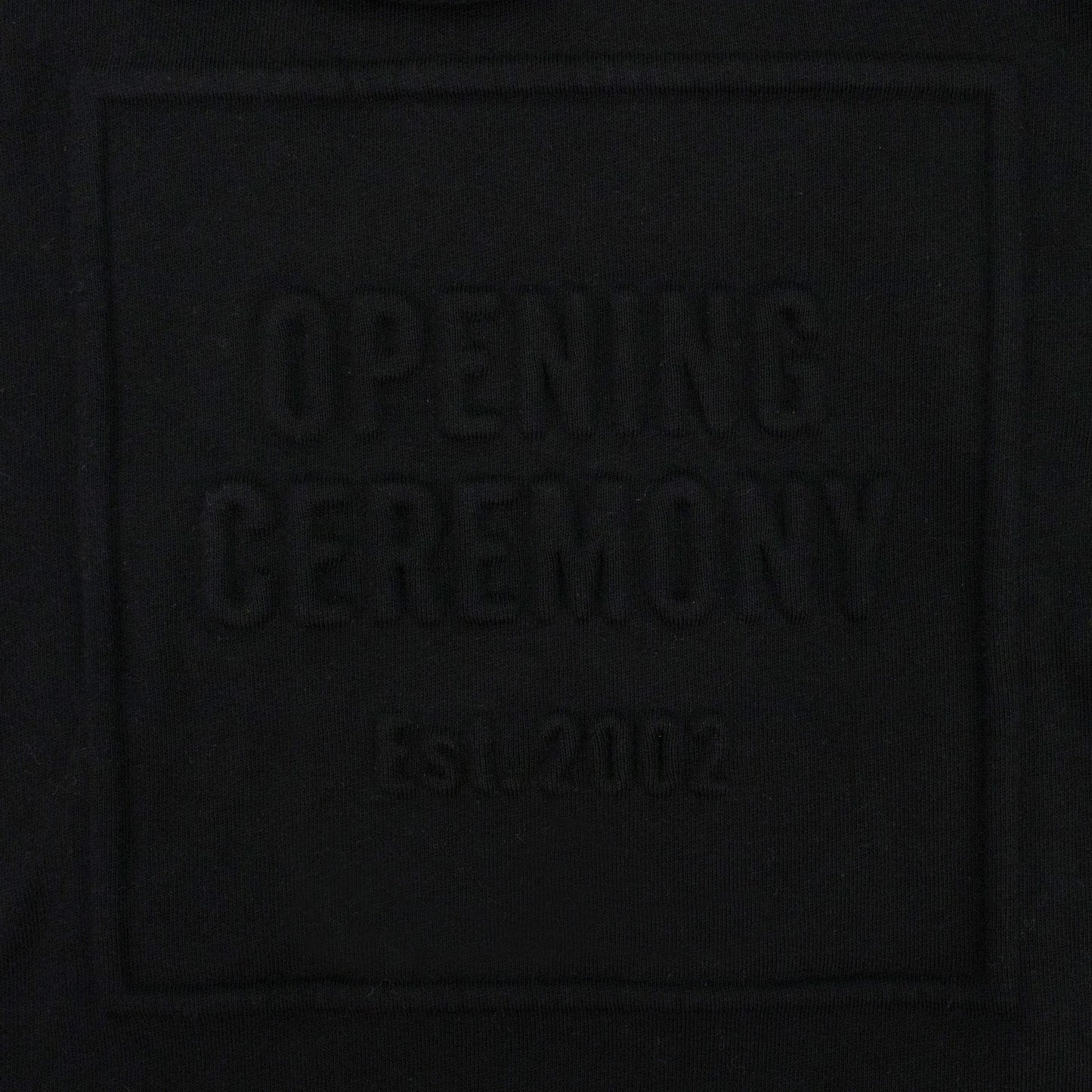 BLACK EMBOSSED BOX LOGO HOODIE