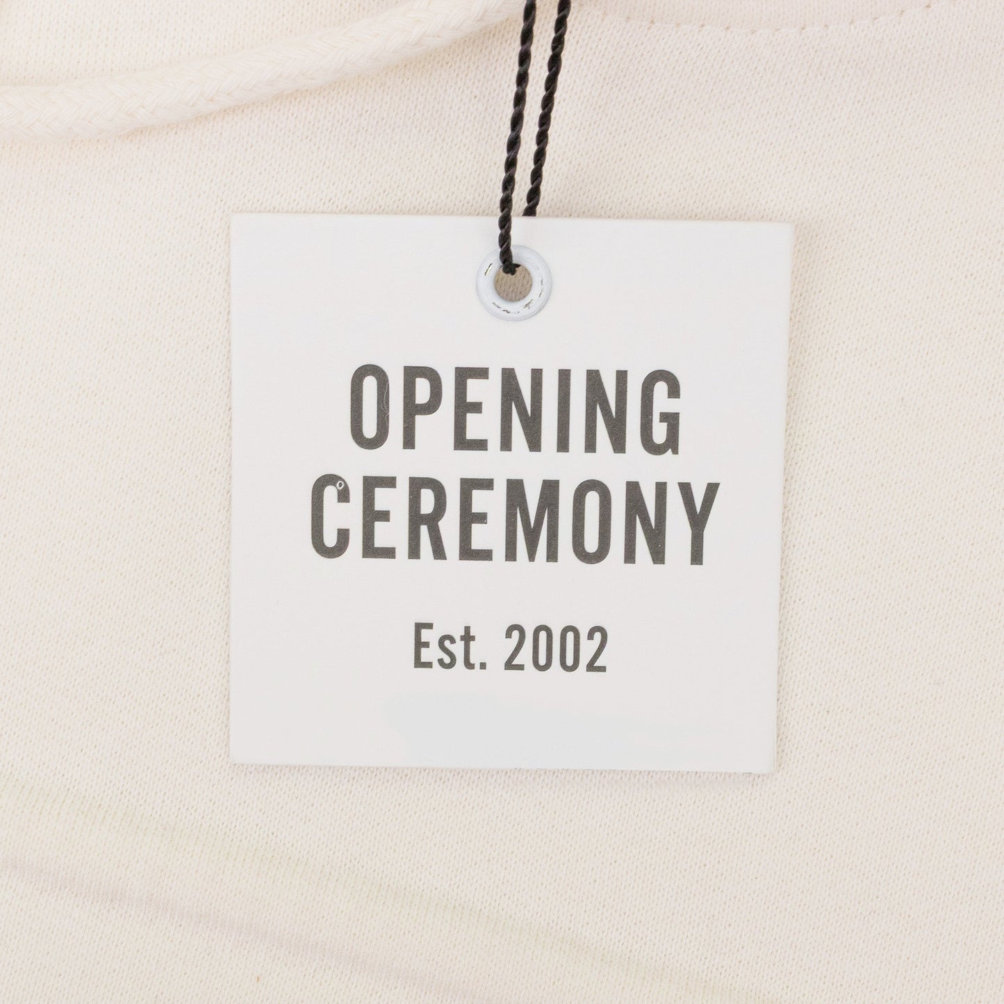 WHITE EMBOSSED BOX LOGO HOODIE