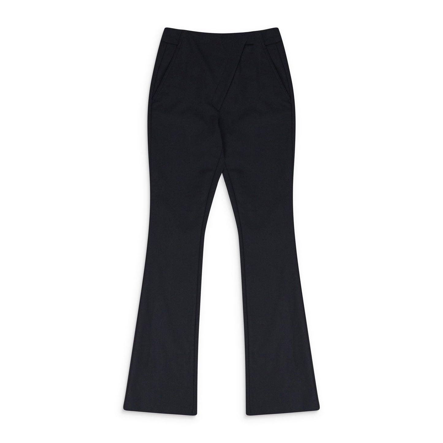 BLACK STRETCH TAILORED TROUSERS
