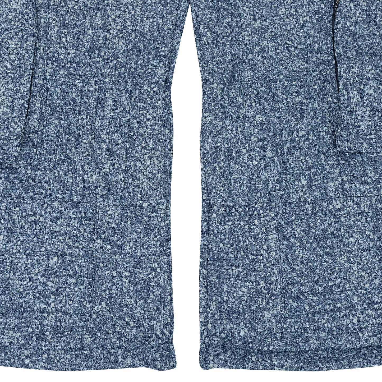 INDIGO RAISED WINDOW WOVEN PANTS
