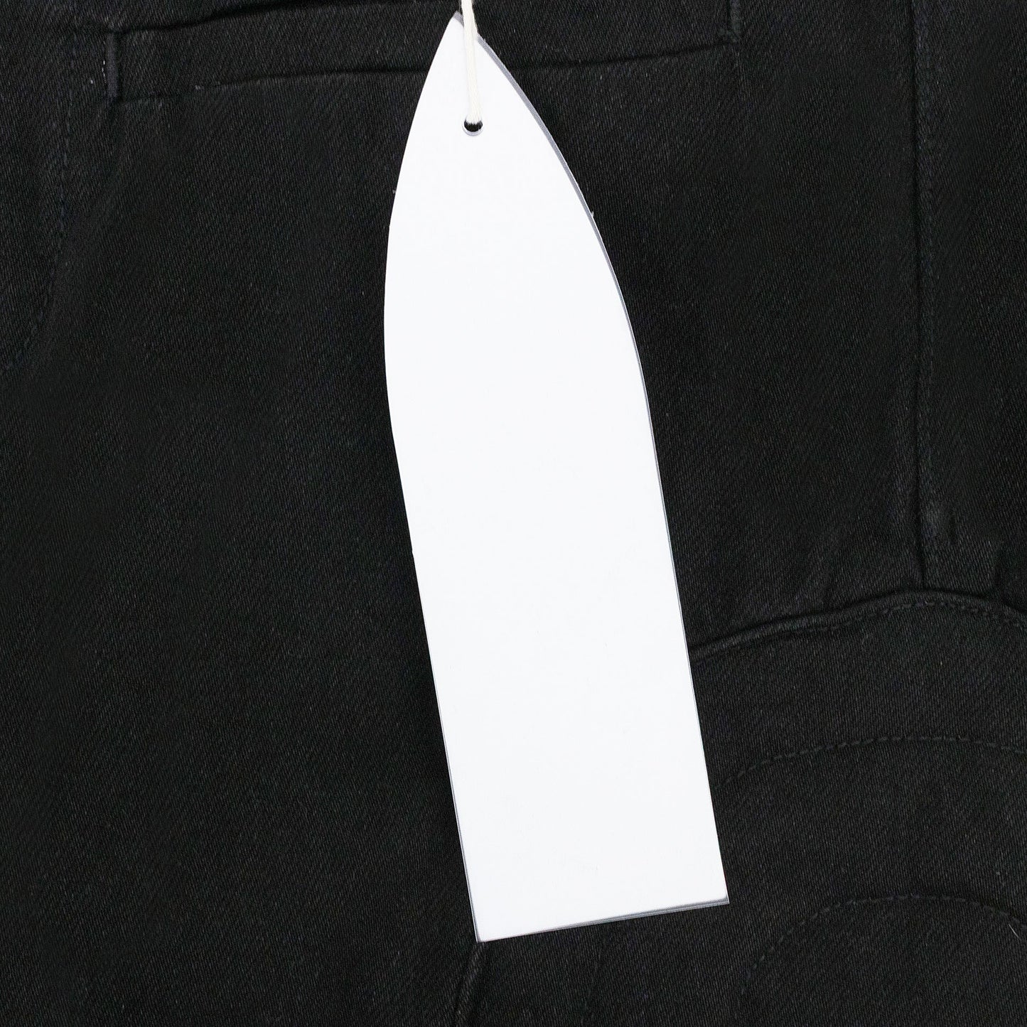 BLACK RAISED WINDOW STACKED PANTS