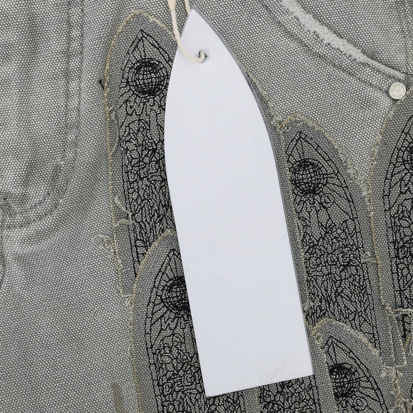 GRAY PATCHED ARCH PANTS