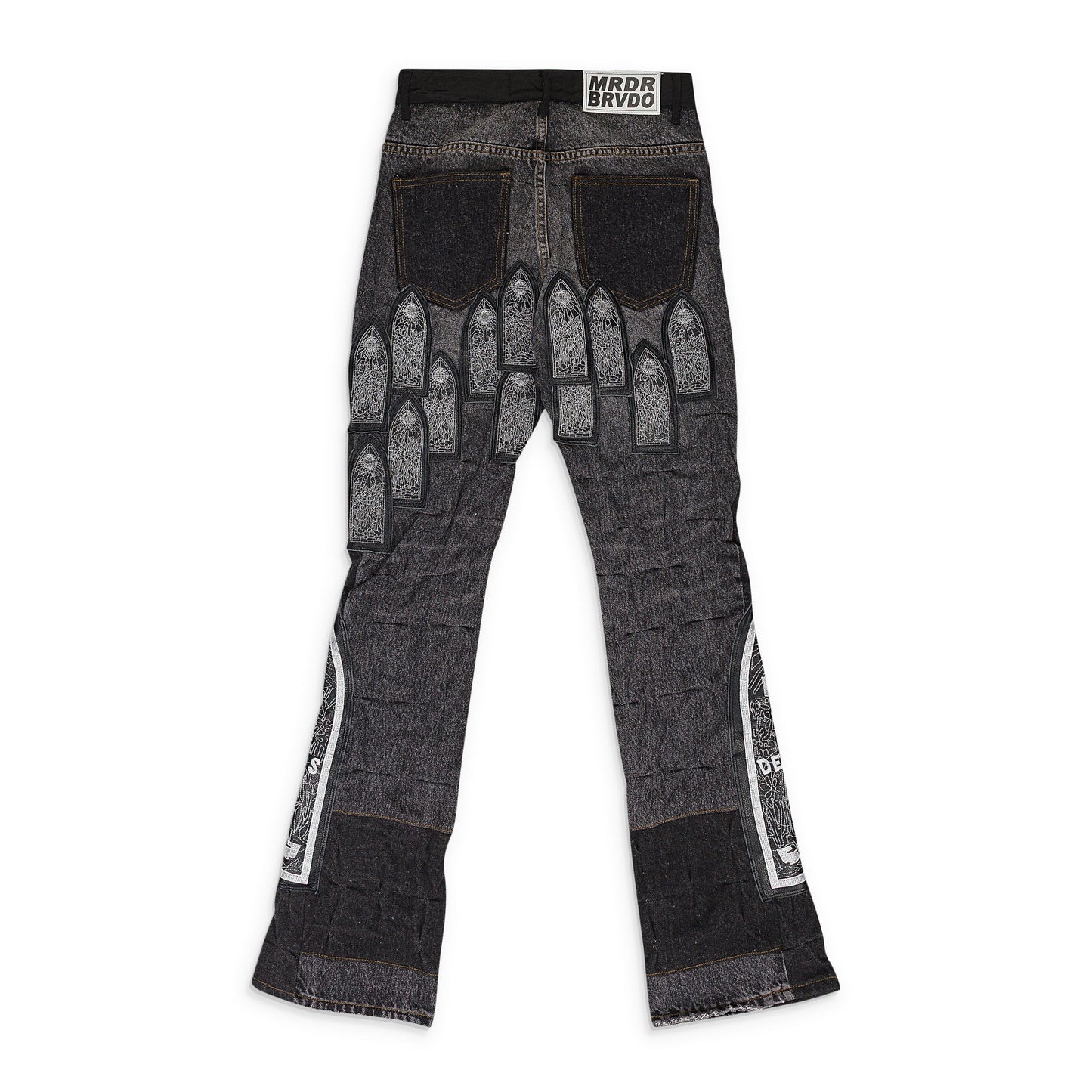 BLACK PATCHED ARCH PANTS