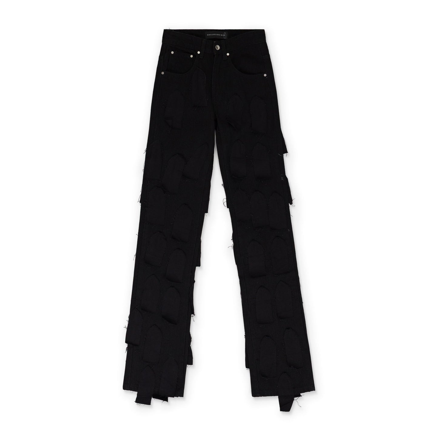 BLACK FLYAWAY STRAIGHT-FIT JEANS