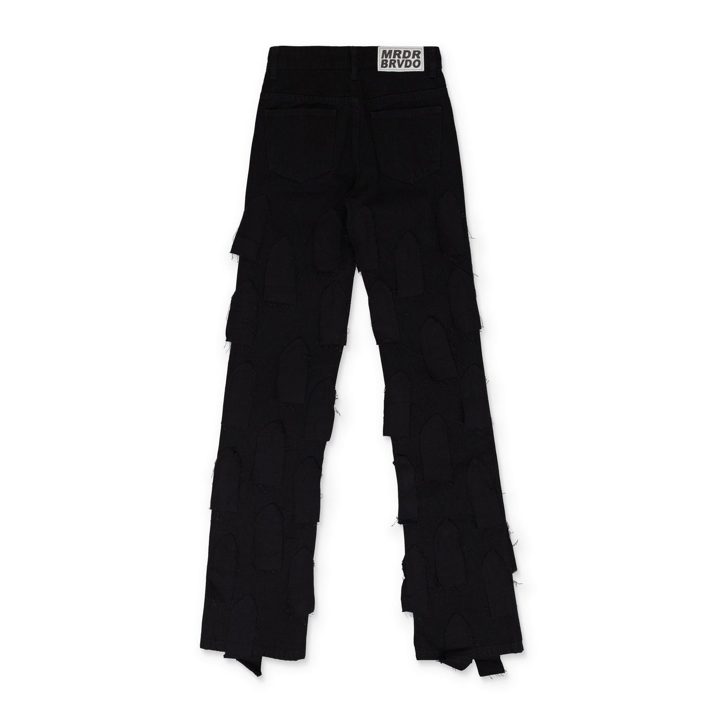 BLACK FLYAWAY STRAIGHT-FIT JEANS
