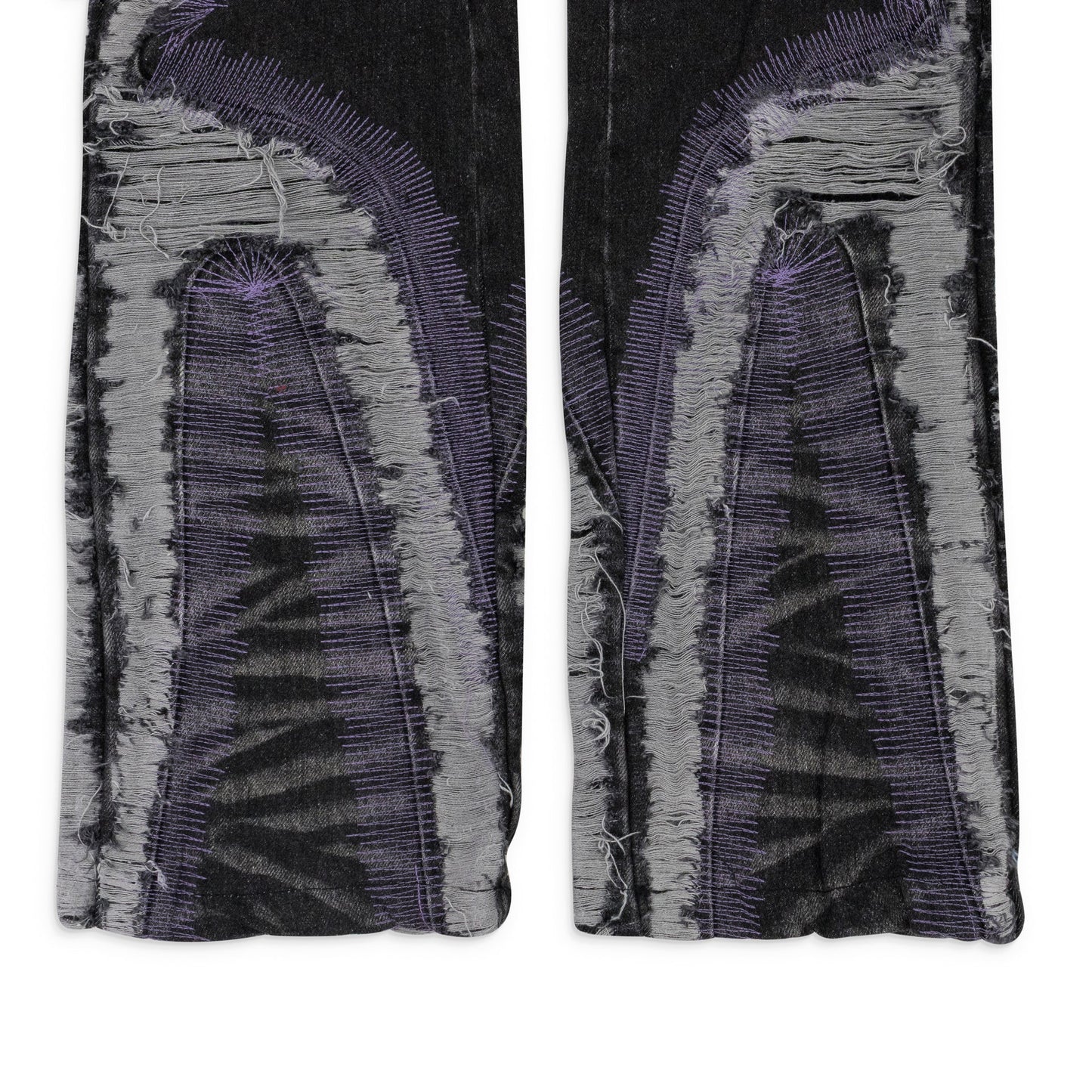 BLACK TECHNO STRAIGHT-FIT JEANS