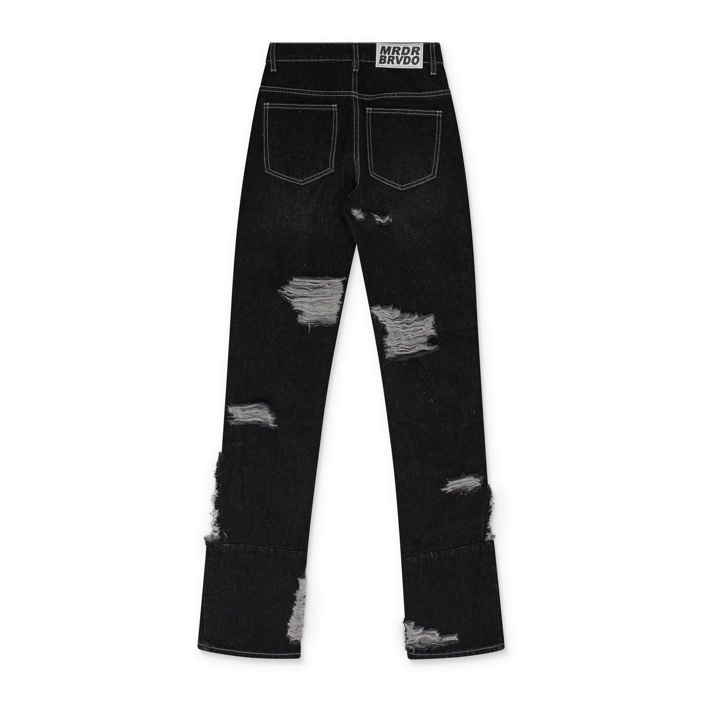 BLACK GNARLY STRAIGHT-FIT JEANS