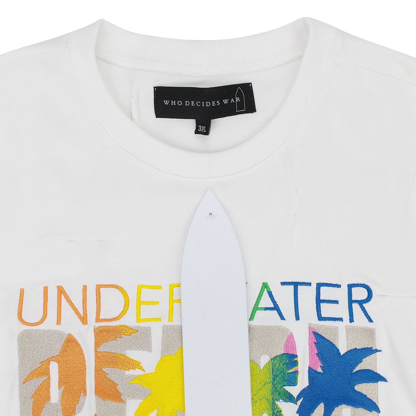 MULTICOLOR GATHERED BEACH JERSEY T-SHIRT
