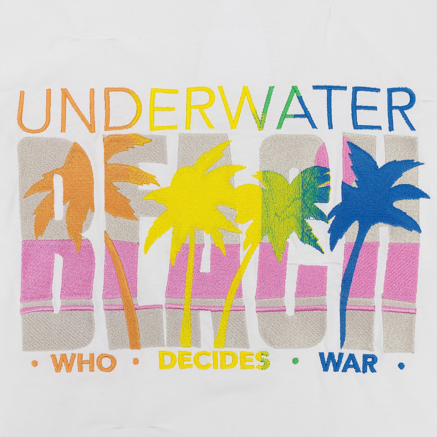 MULTICOLOR GATHERED BEACH JERSEY T-SHIRT