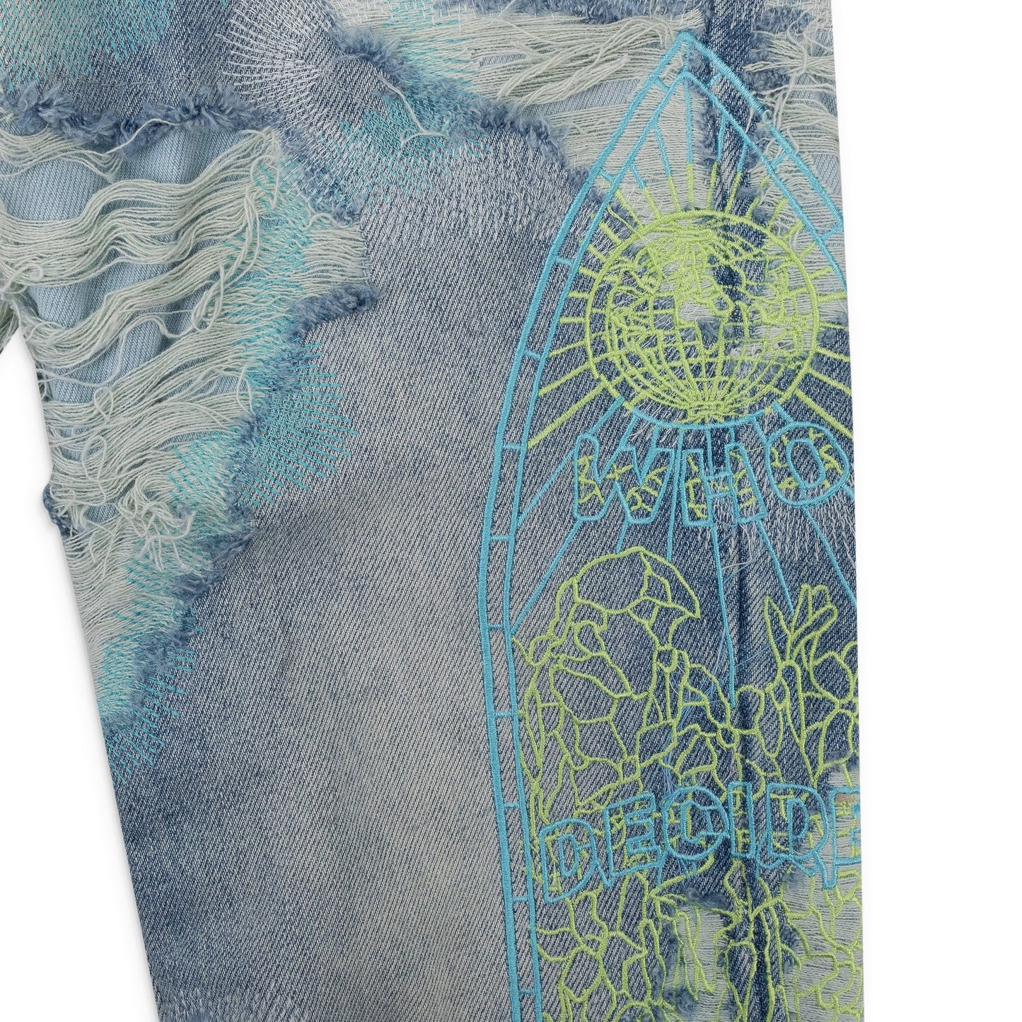 MULTICOLOR STUDDED RELAXED-FIT JEANS