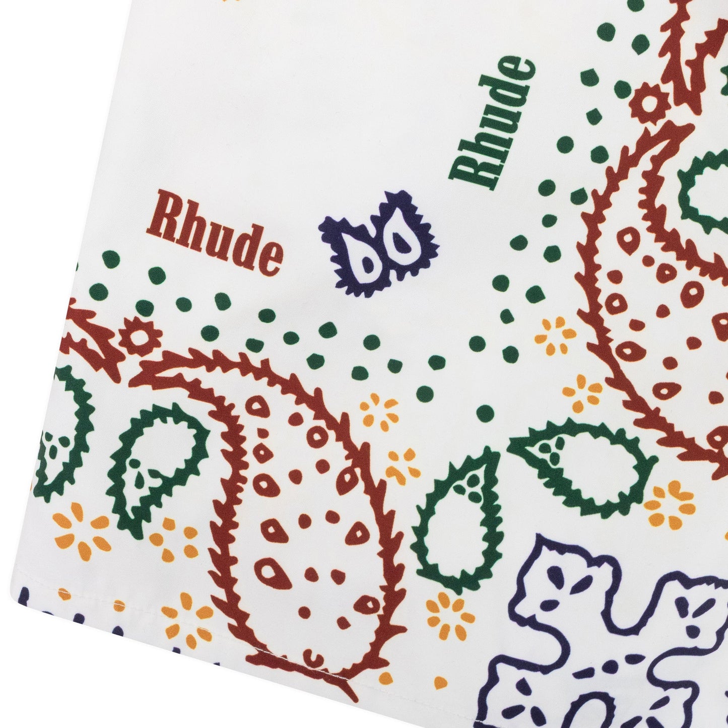 CREAM LOGO SWIM TRUNKS