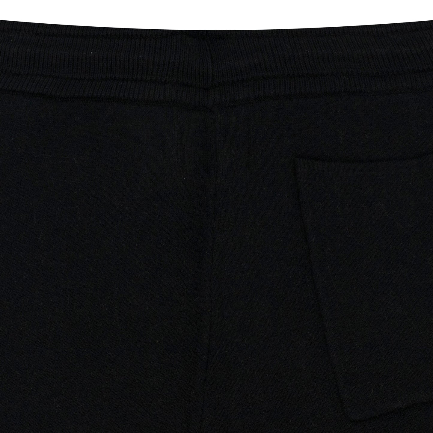 BLACK GP KNIT SCRIPT SHORTS