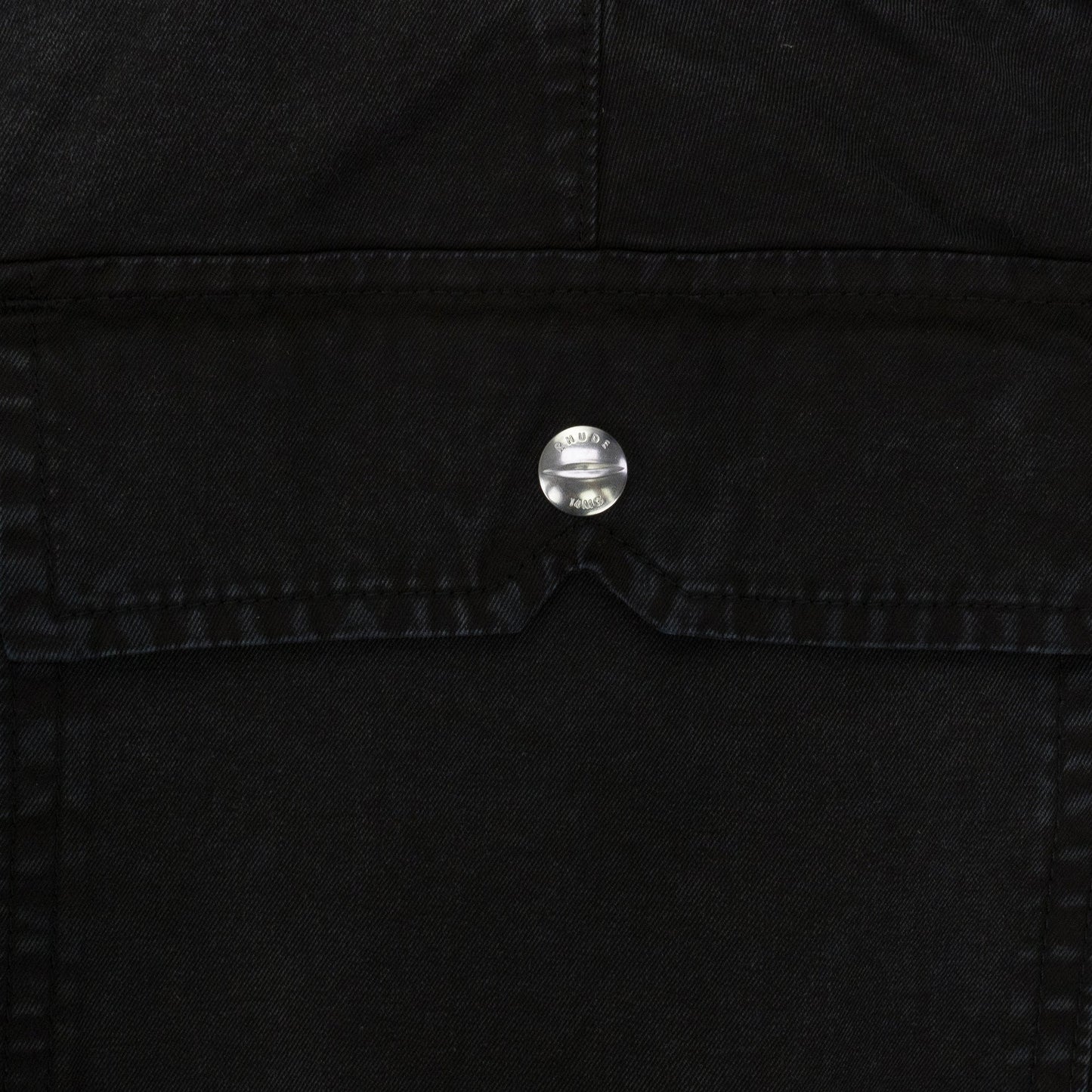 BLACK WASHED PARACHUTE PANTS TRACK PANTS