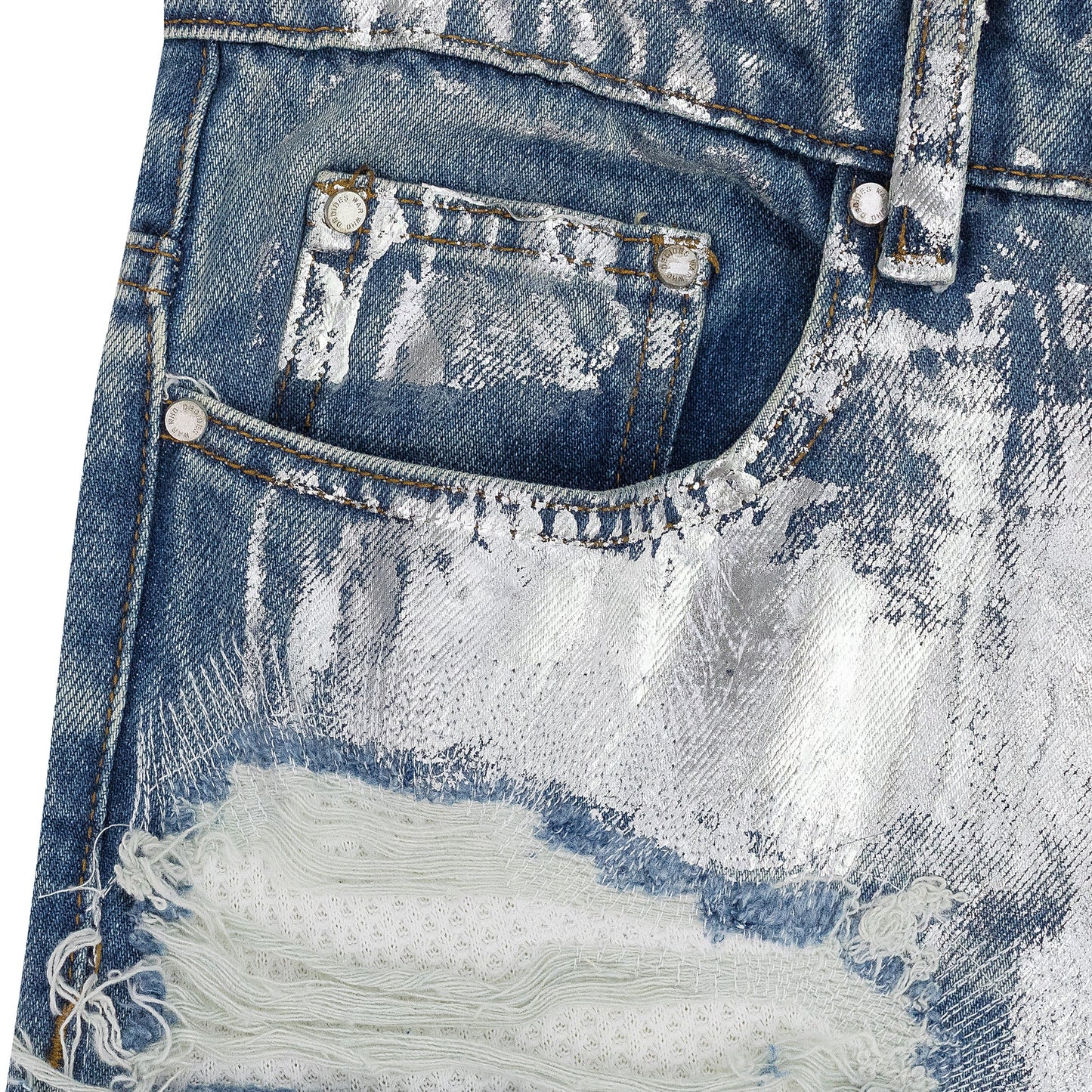 BLUE HEAVY METAL RELAXED-FIT JEANS