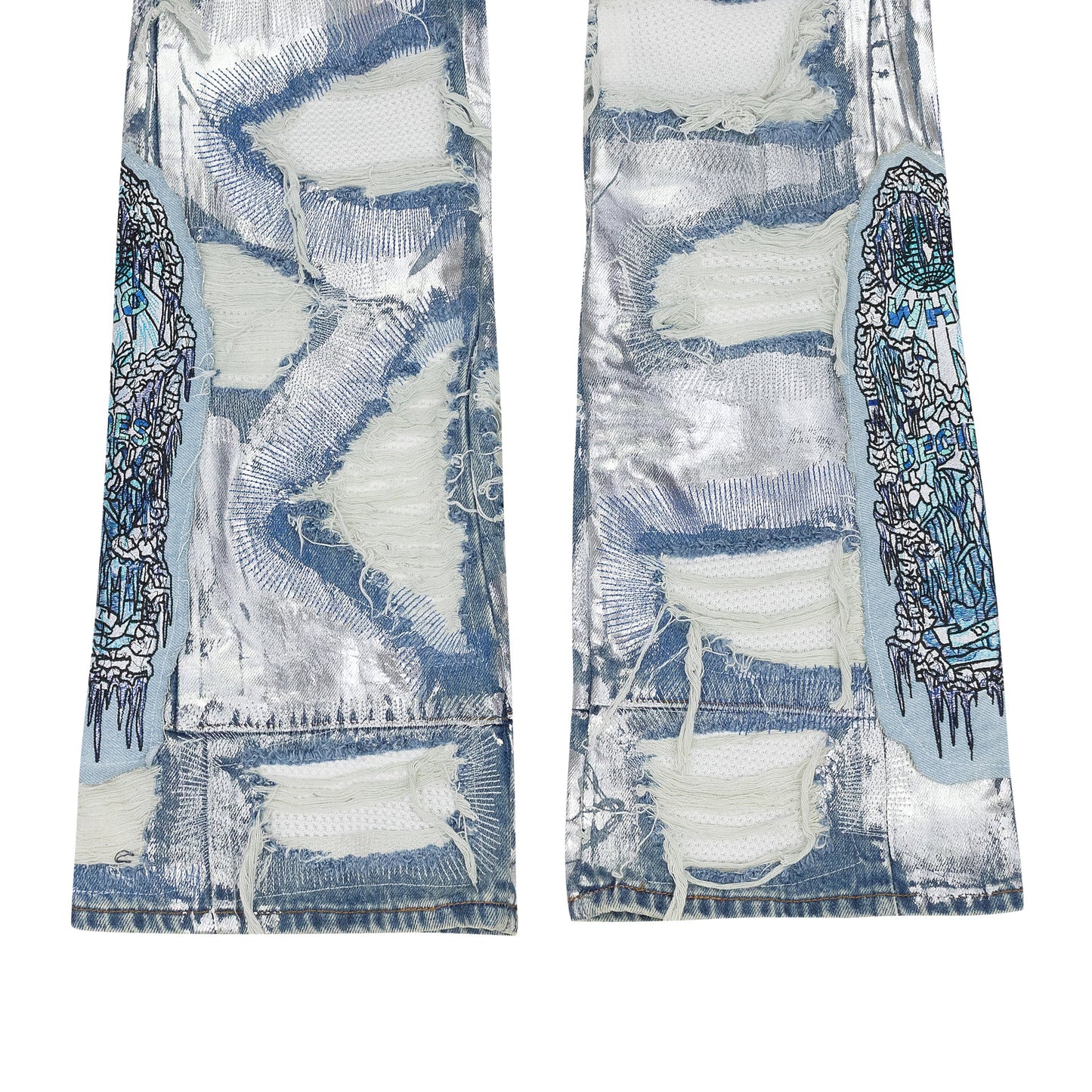 BLUE HEAVY METAL RELAXED-FIT JEANS