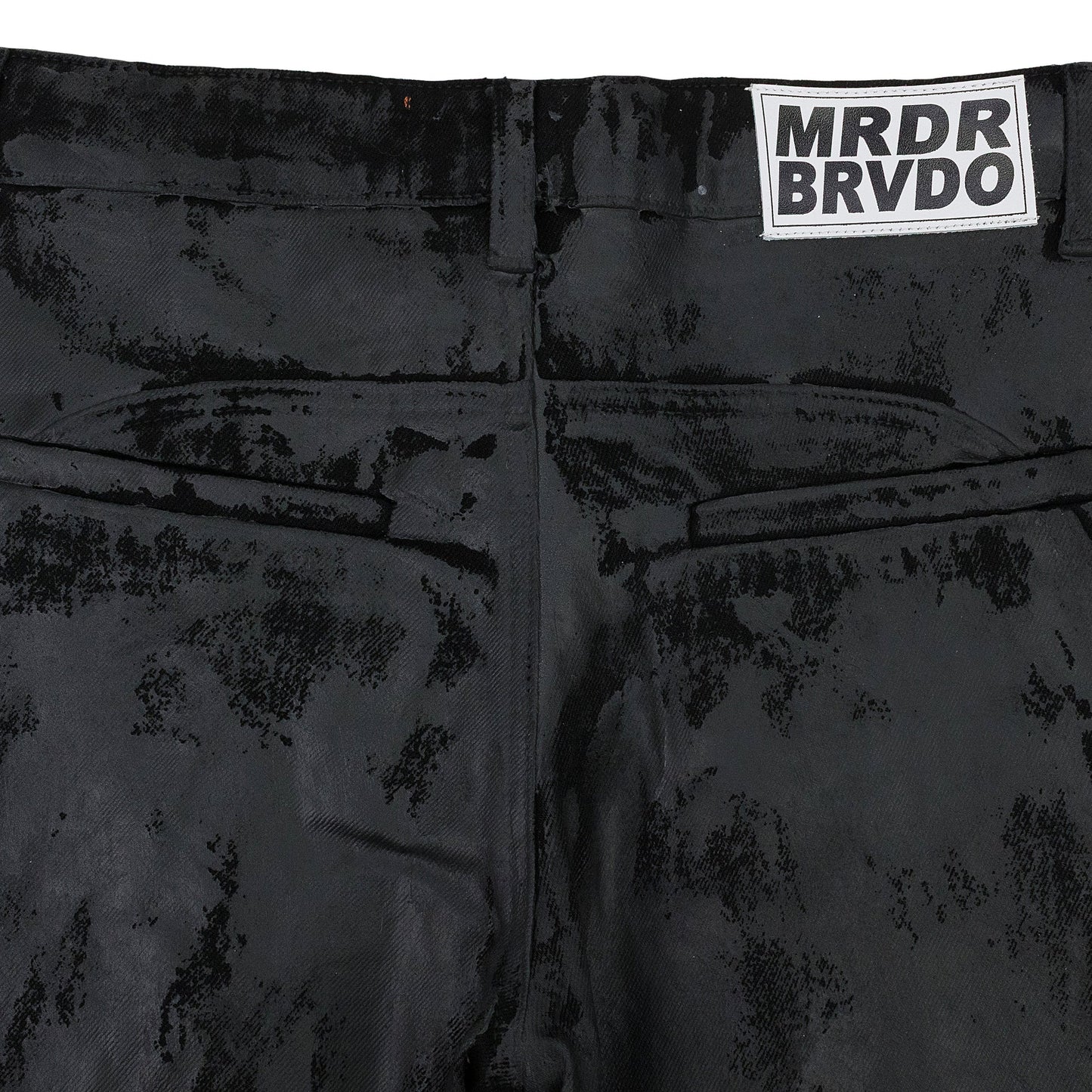 BLACK MRDR MOTO STRAIGHT-FIT JEANS