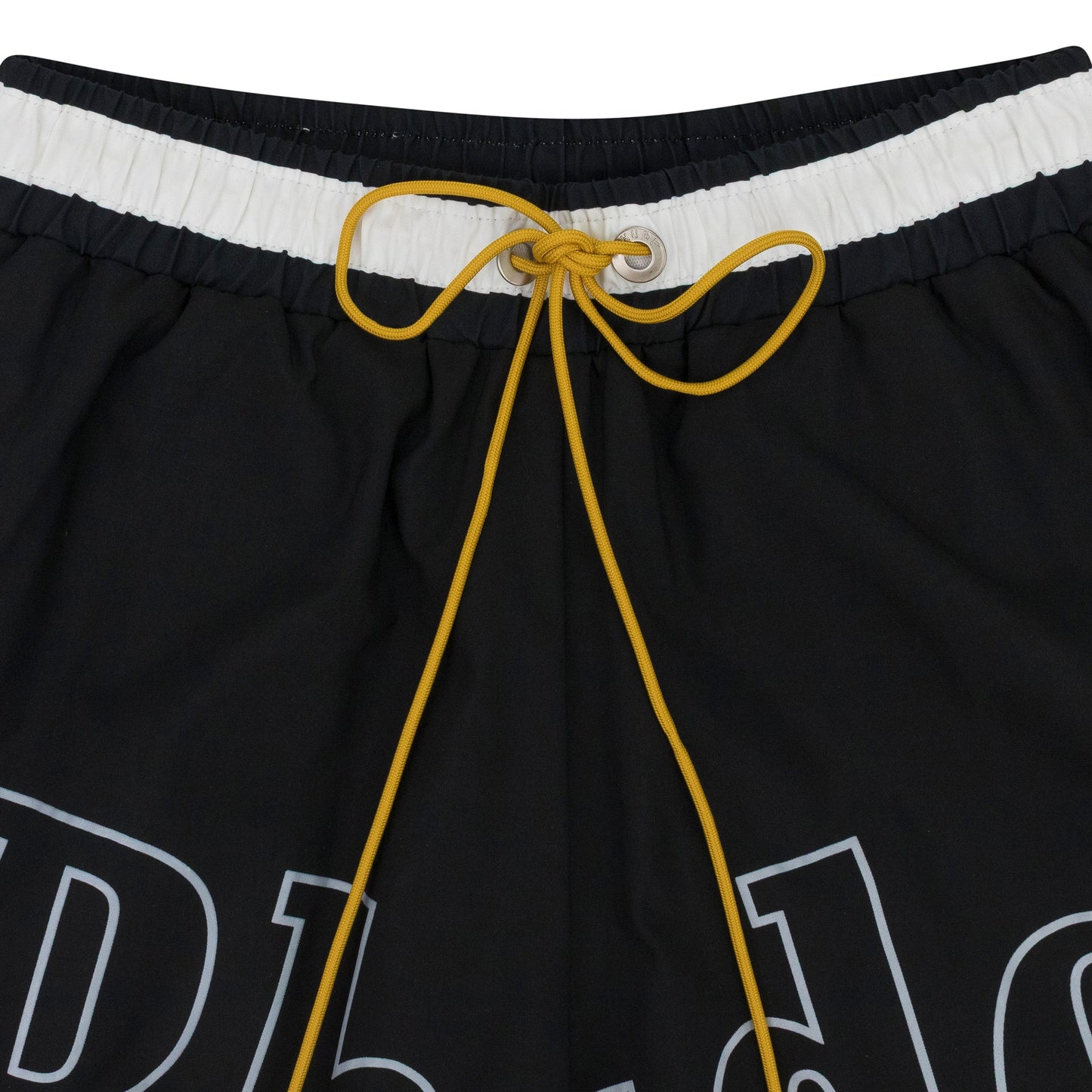 BLACK BASKETBALL SWIM TRUNKS