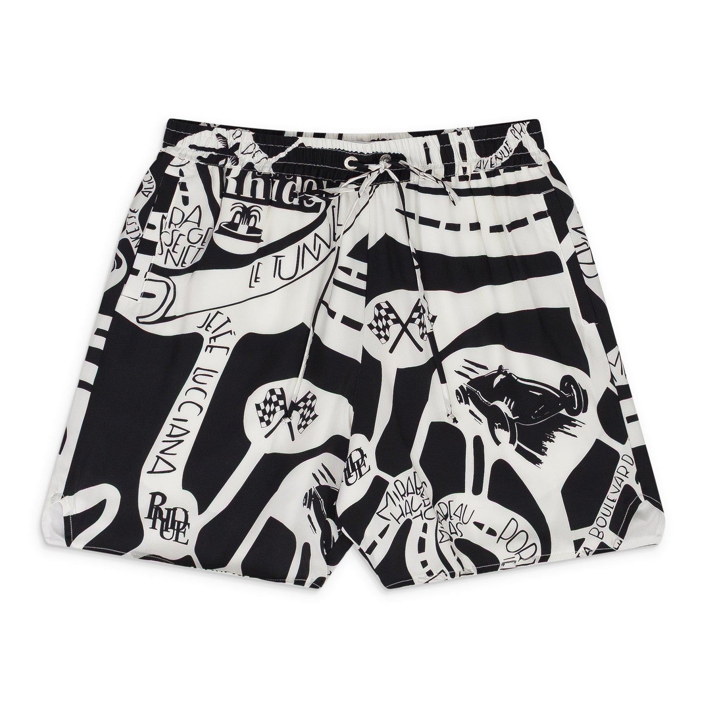 BLACK STRADA SILK SHORTS