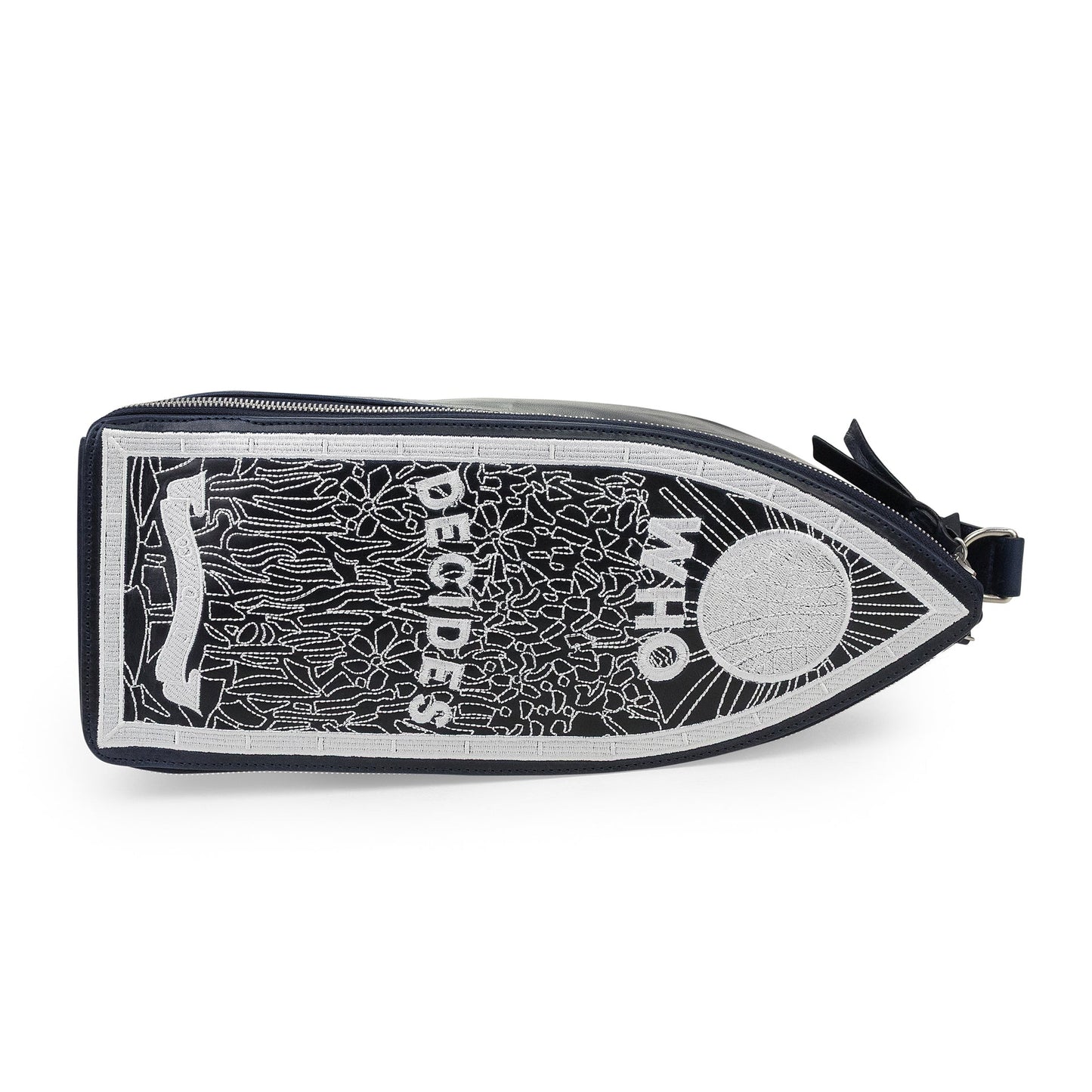 INDIGO EMBROIDERED CROSSBODY BAG