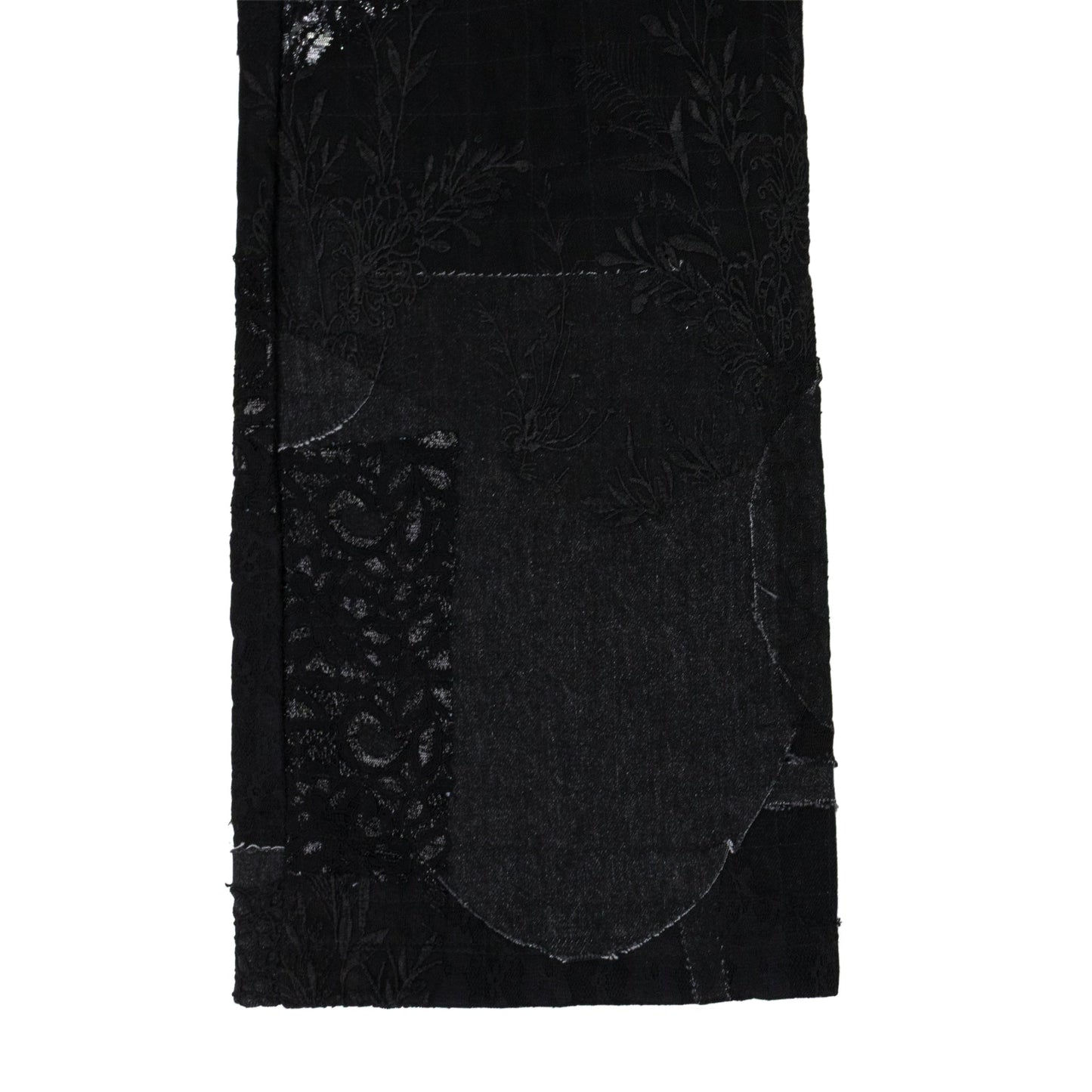 BLACK BORO GRID STRAIGHT-FIT JEANS