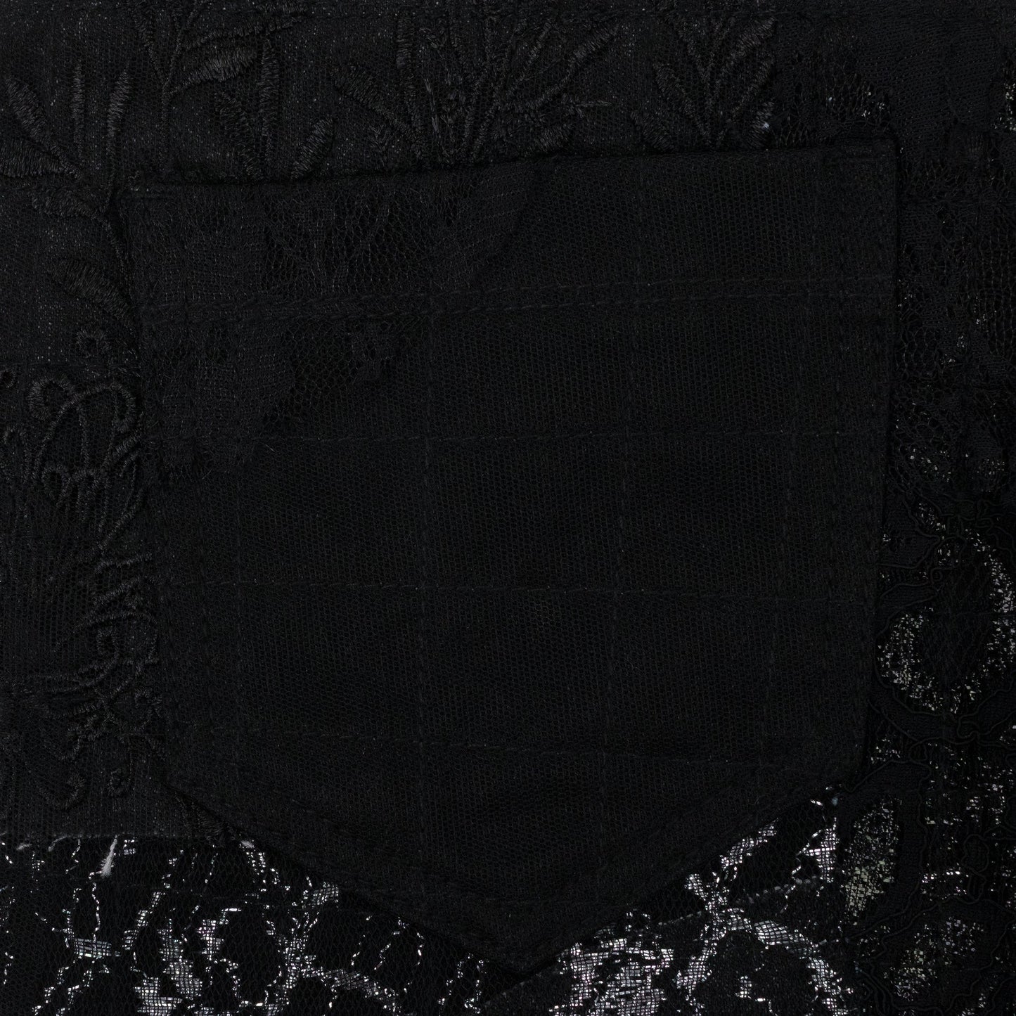 BLACK BORO GRID STRAIGHT-FIT JEANS