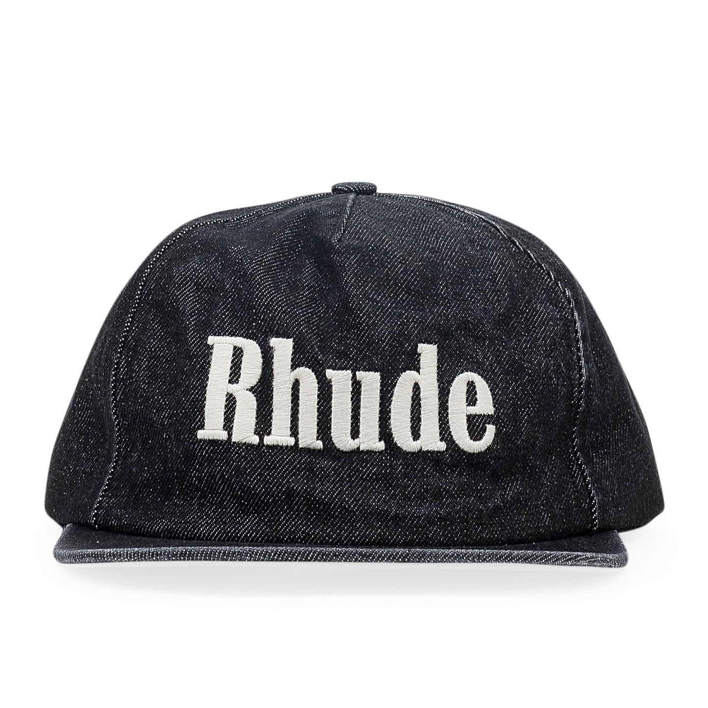 BLACK DENIM LOGO BASEBALL CAP