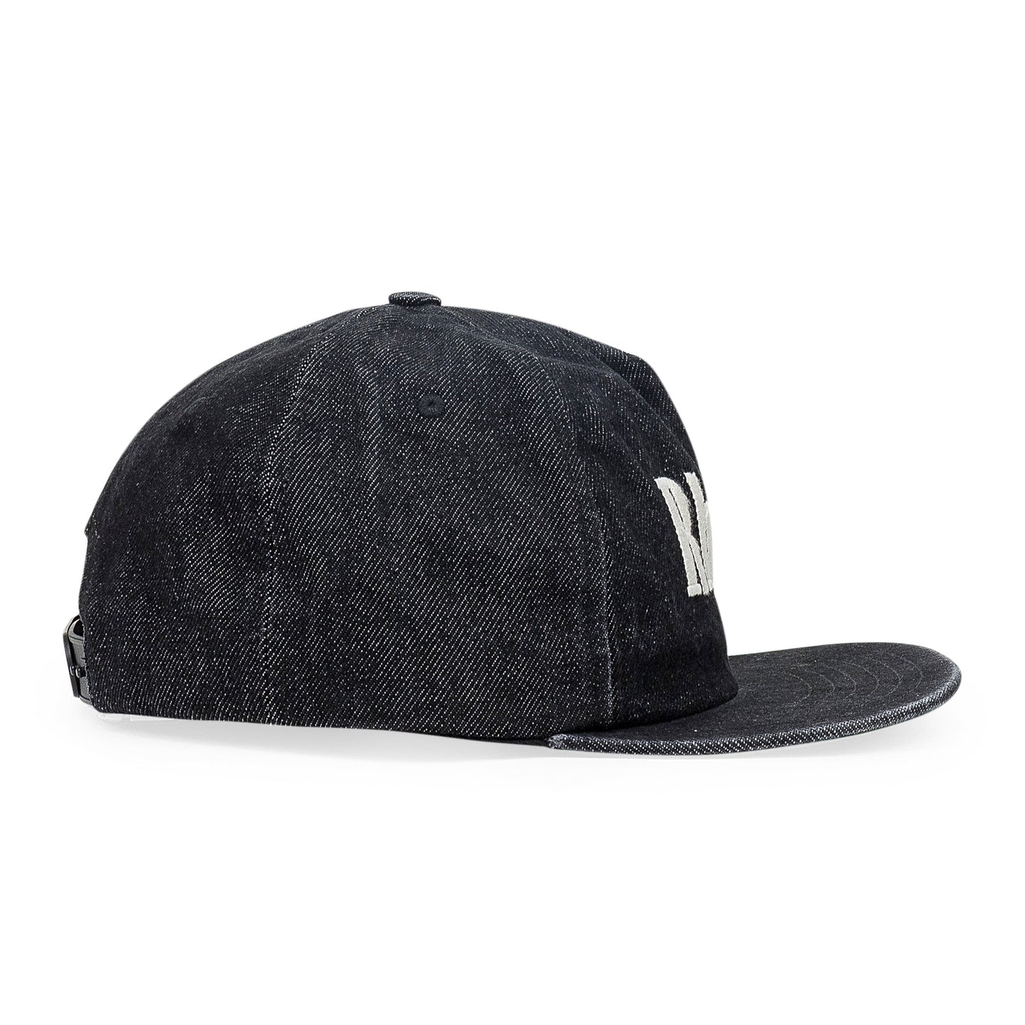 BLACK DENIM LOGO BASEBALL CAP
