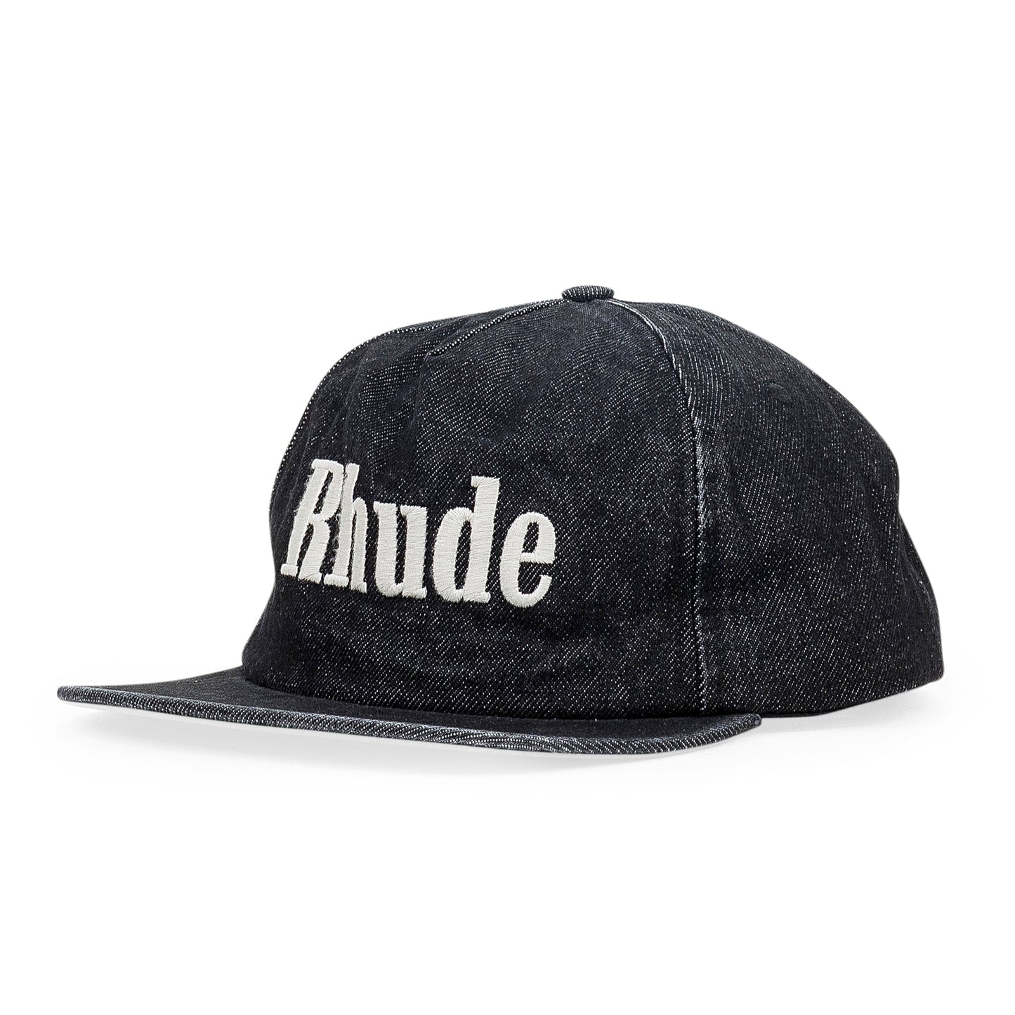 BLACK DENIM LOGO BASEBALL CAP