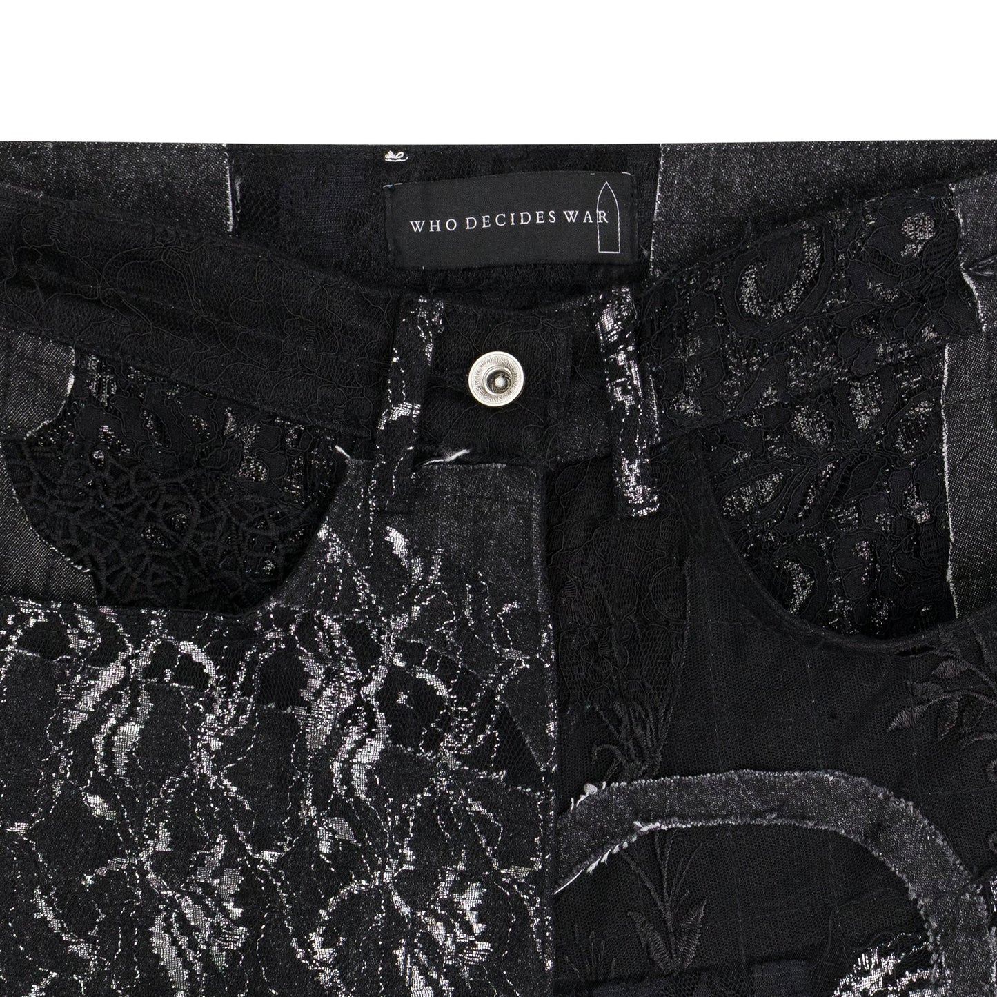 BLACK BORO GRID STRAIGHT JEANS