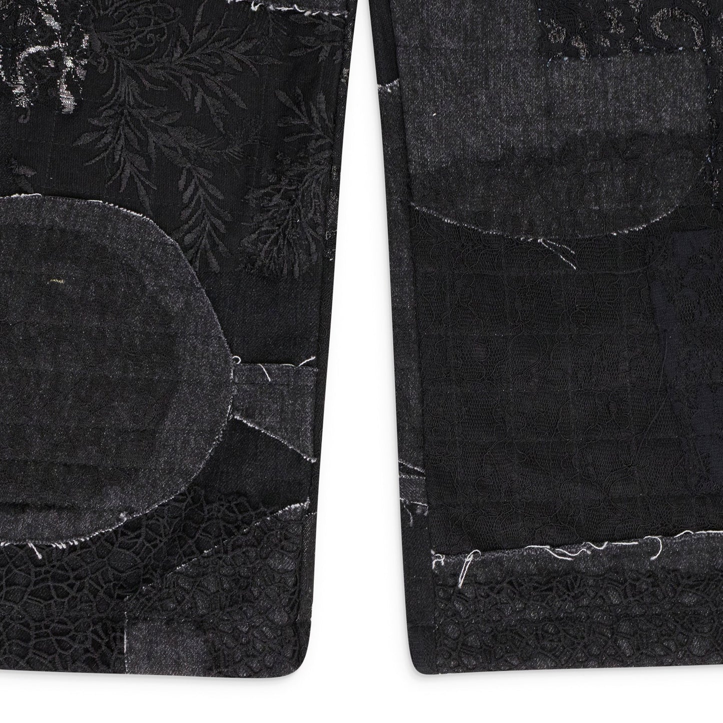 BLACK BORO GRID STRAIGHT JEANS