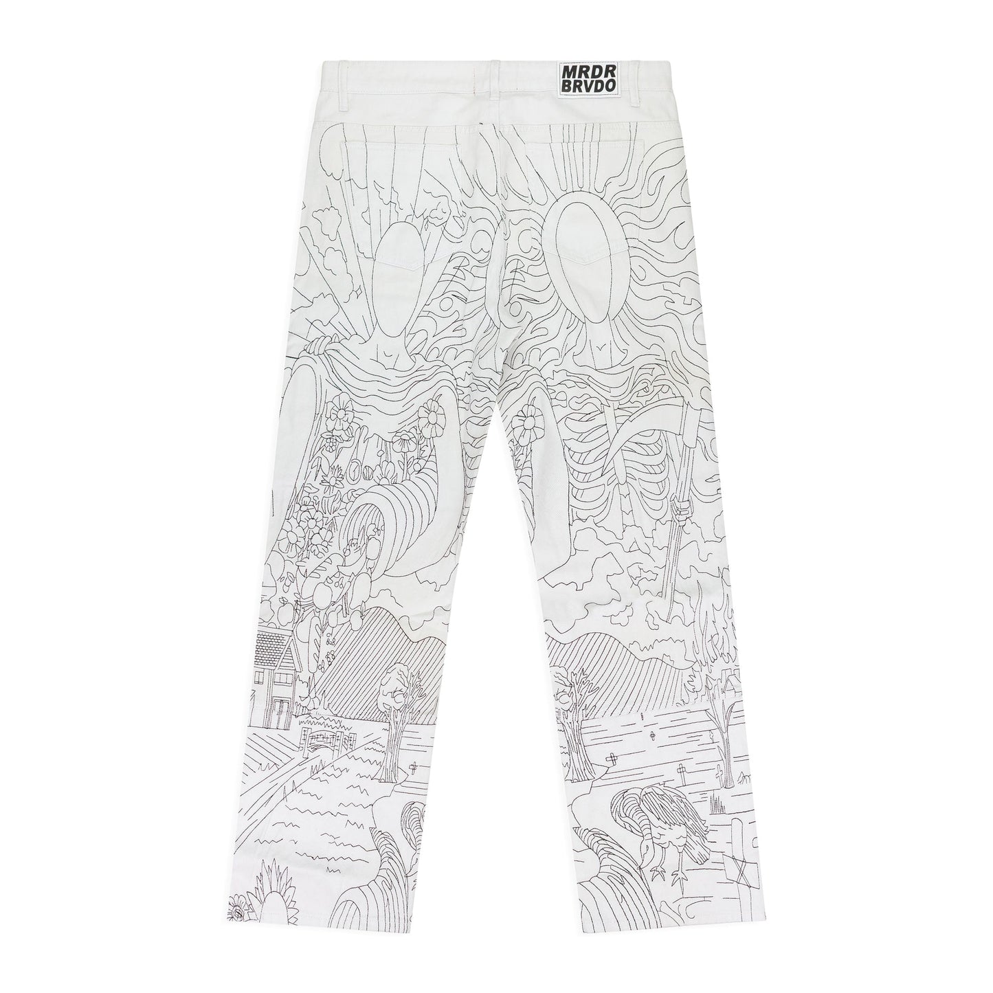 WHITE DUALITY STRAIGHT-FIT JEANS