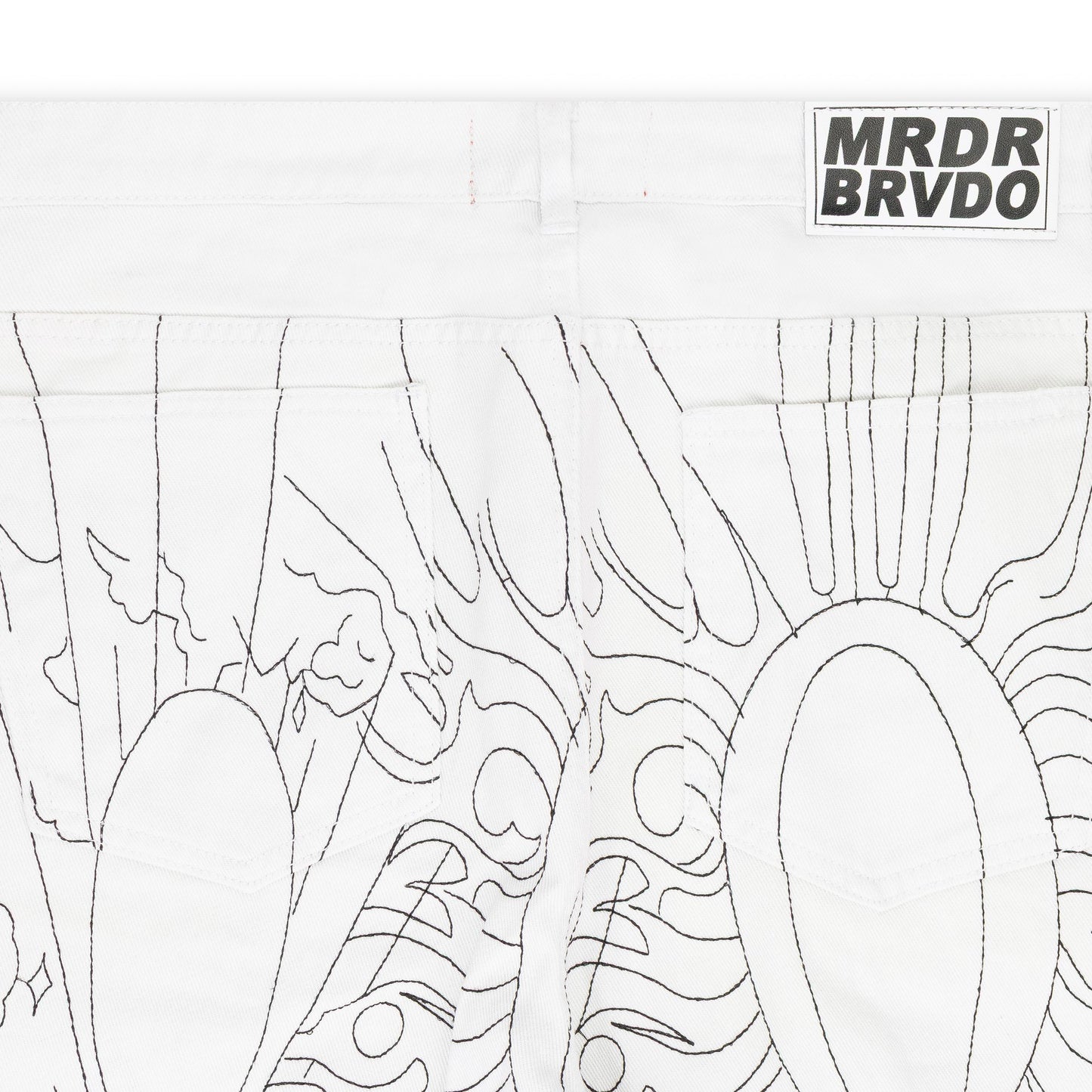 WHITE DUALITY STRAIGHT-FIT JEANS