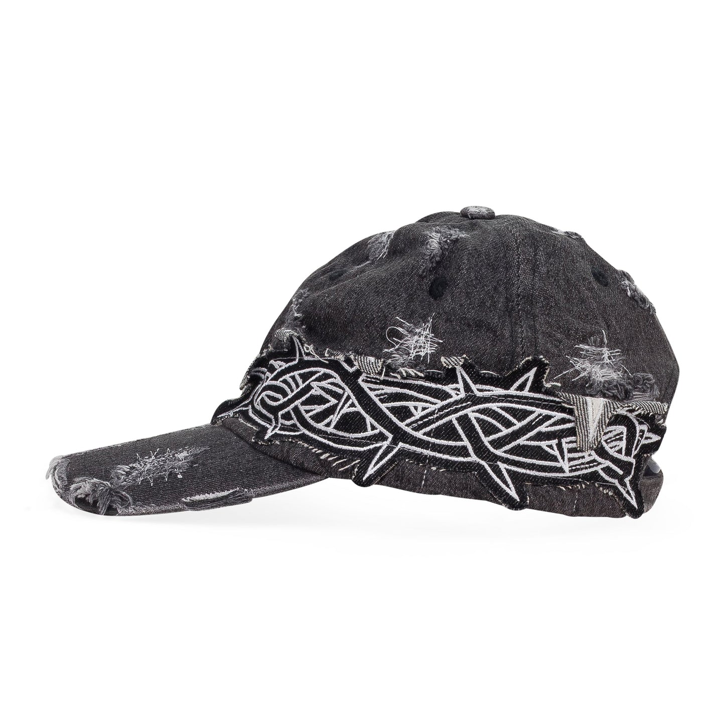 BLACK THORNED BASEBALL CAP