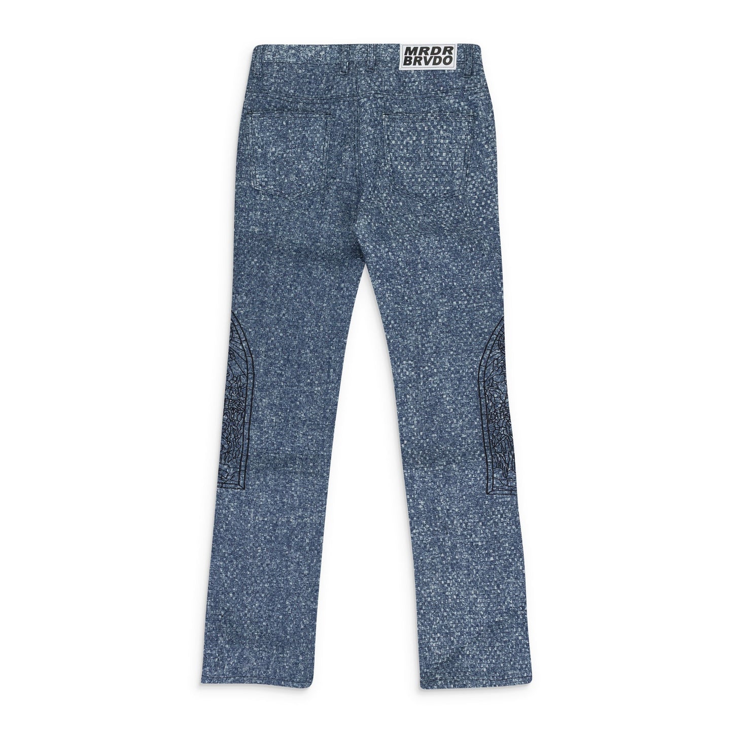 INDIGO WOVEN TRUCKER TROUSERS