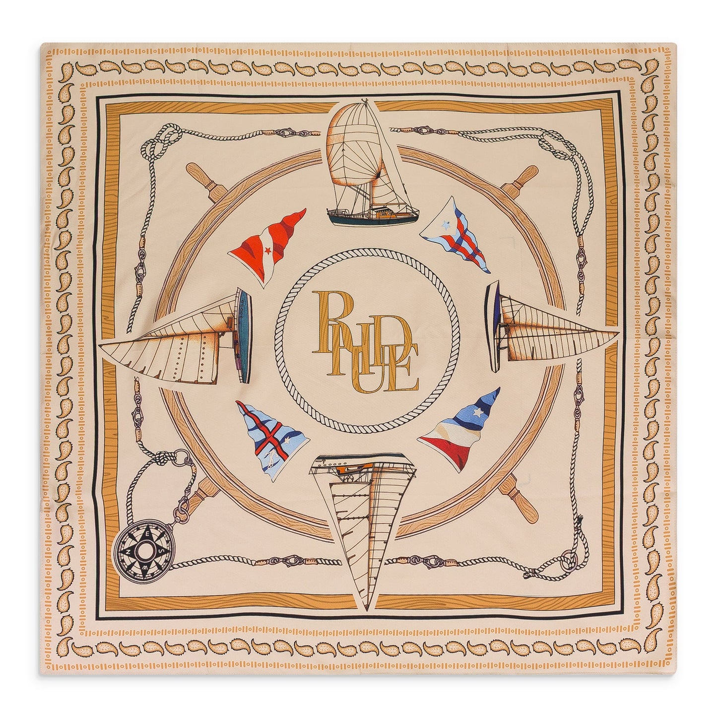 MULTICOLOR NAUTICA PRINTED SCARF