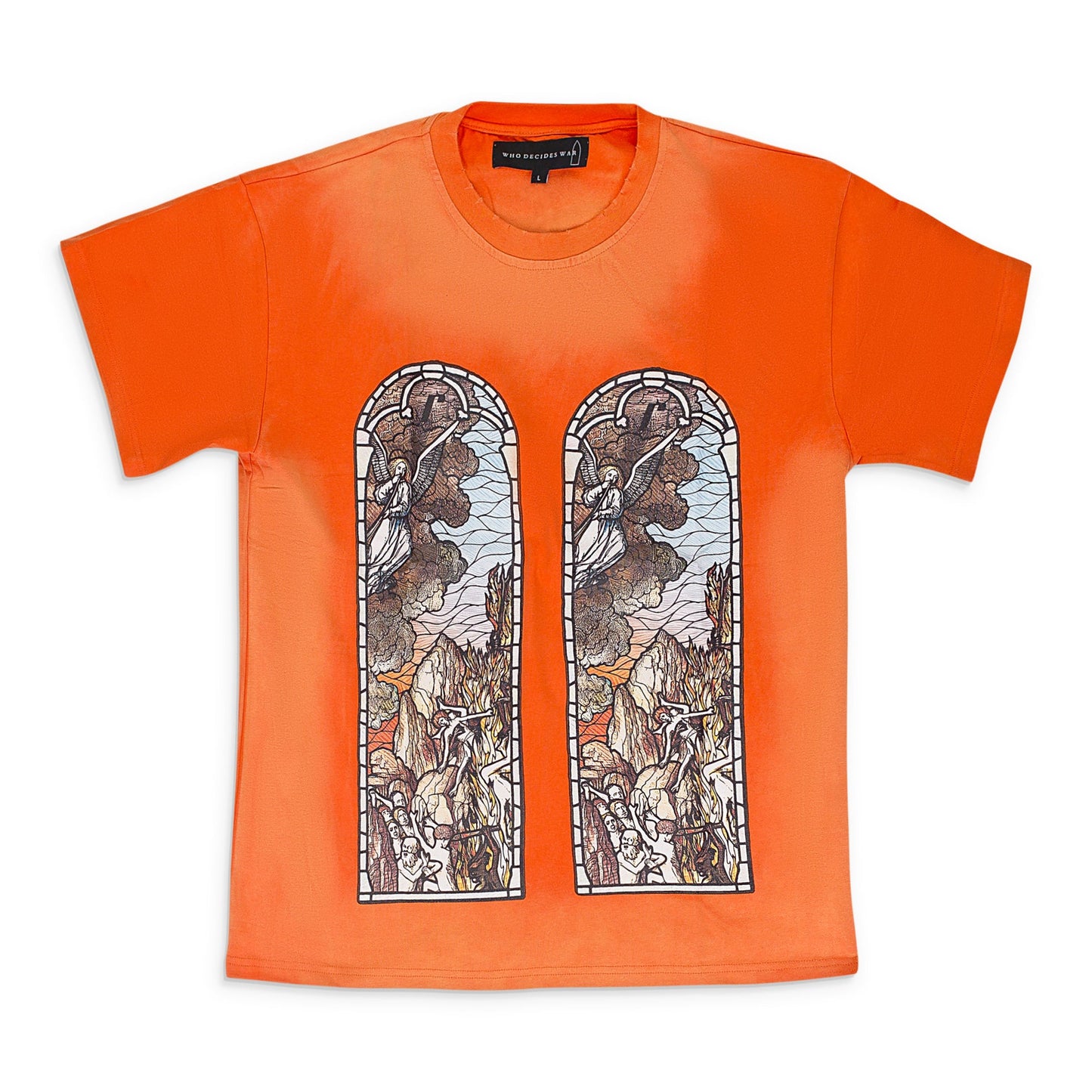 ORANGE SKULL T-SHIRT