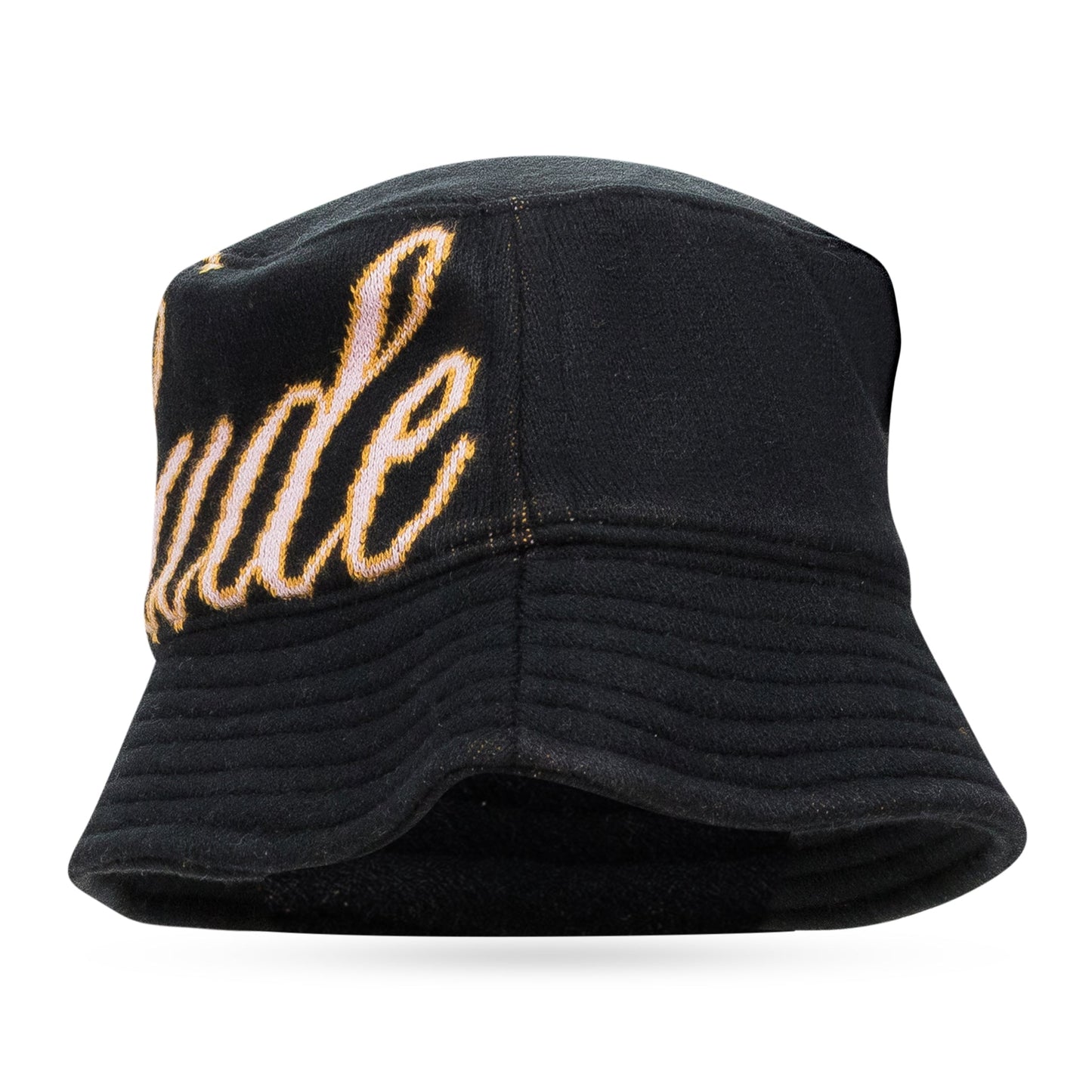 BLACK GP SCRIPT BUCKET HAT