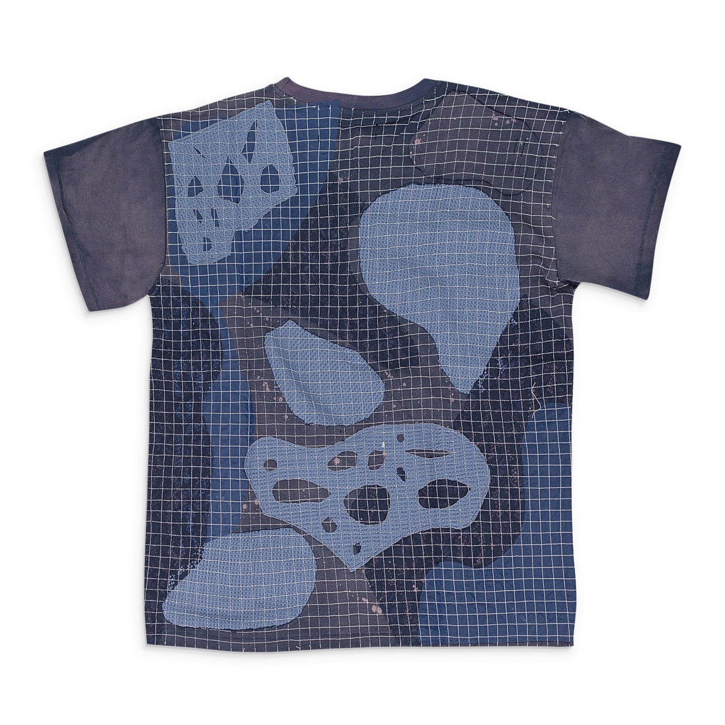 INDIGO GRID SHORT SLEEVE T-SHIRT