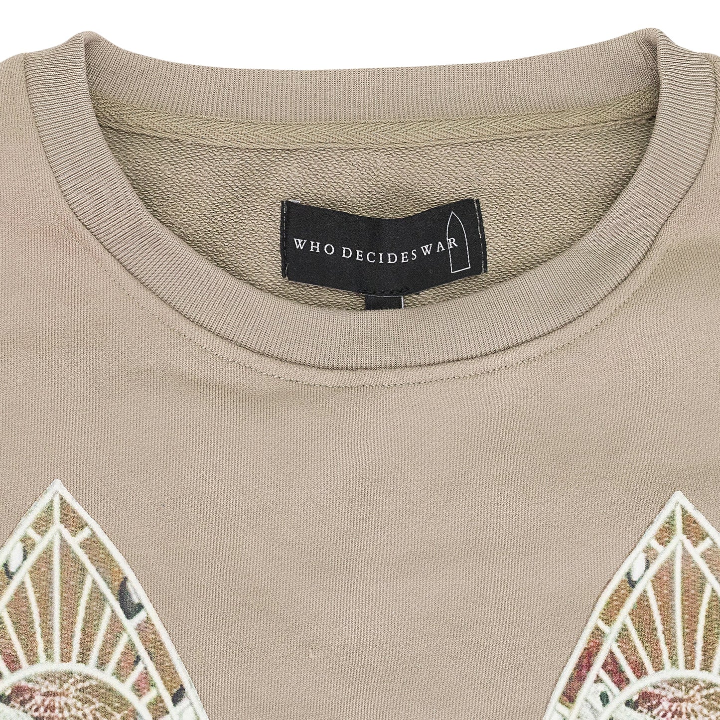 BEIGE CAMO GLASS PULLOVER SWEATSHIRT