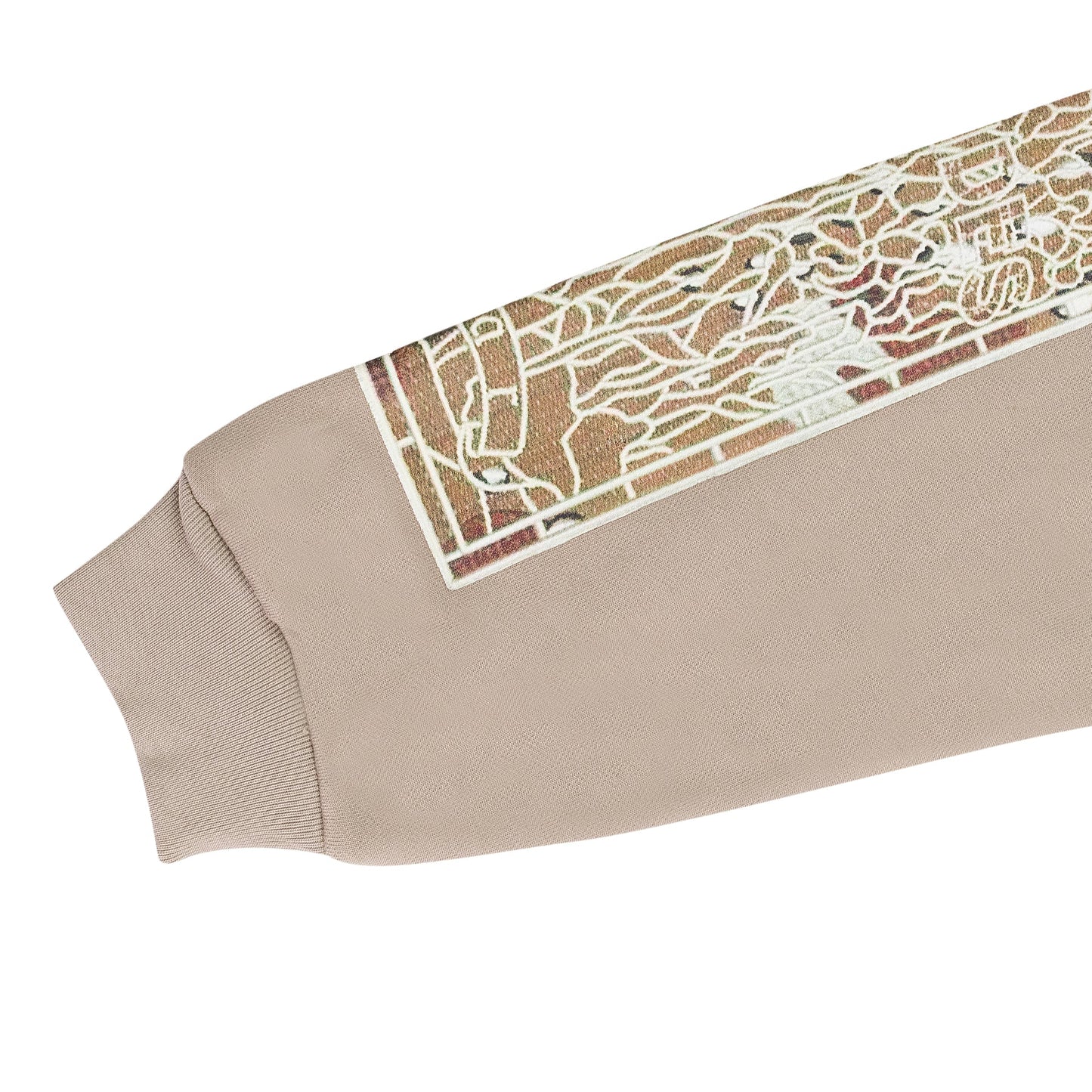BEIGE CAMO GLASS PULLOVER SWEATSHIRT
