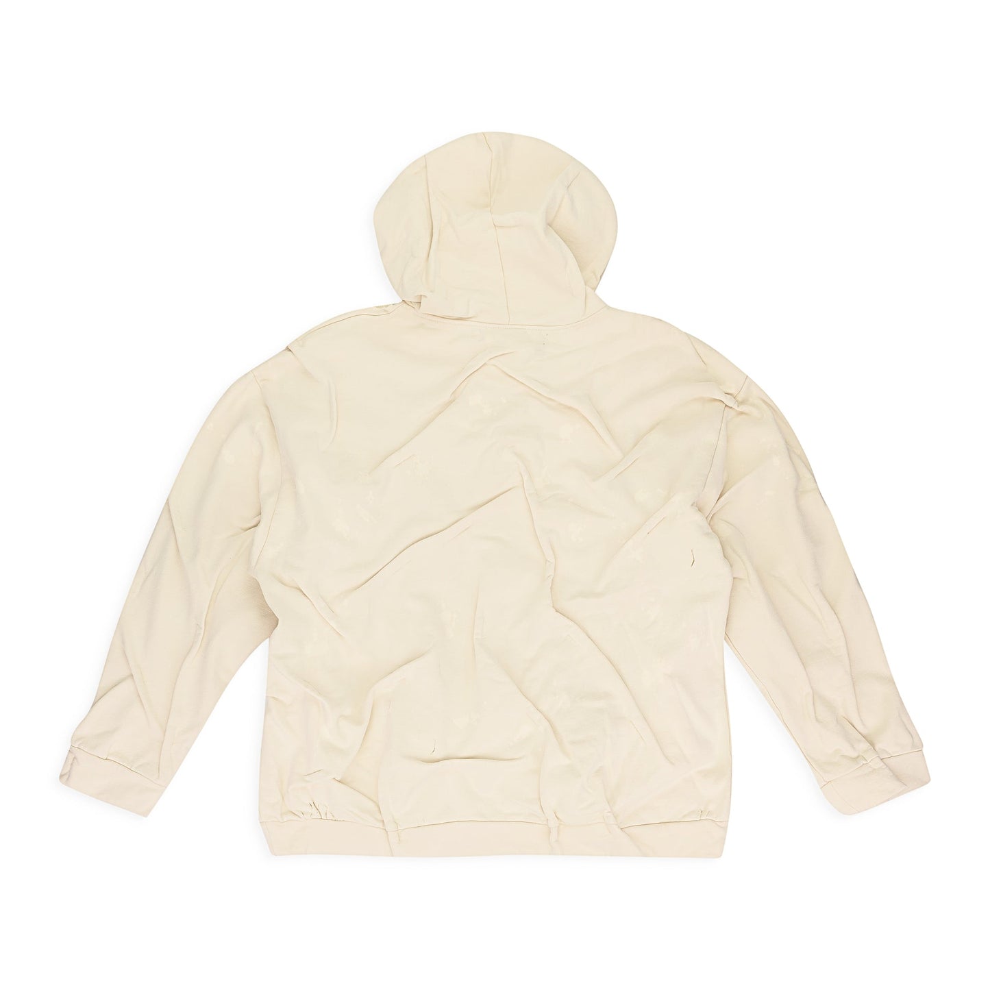 CREAM GATHERED EYE HOODIE