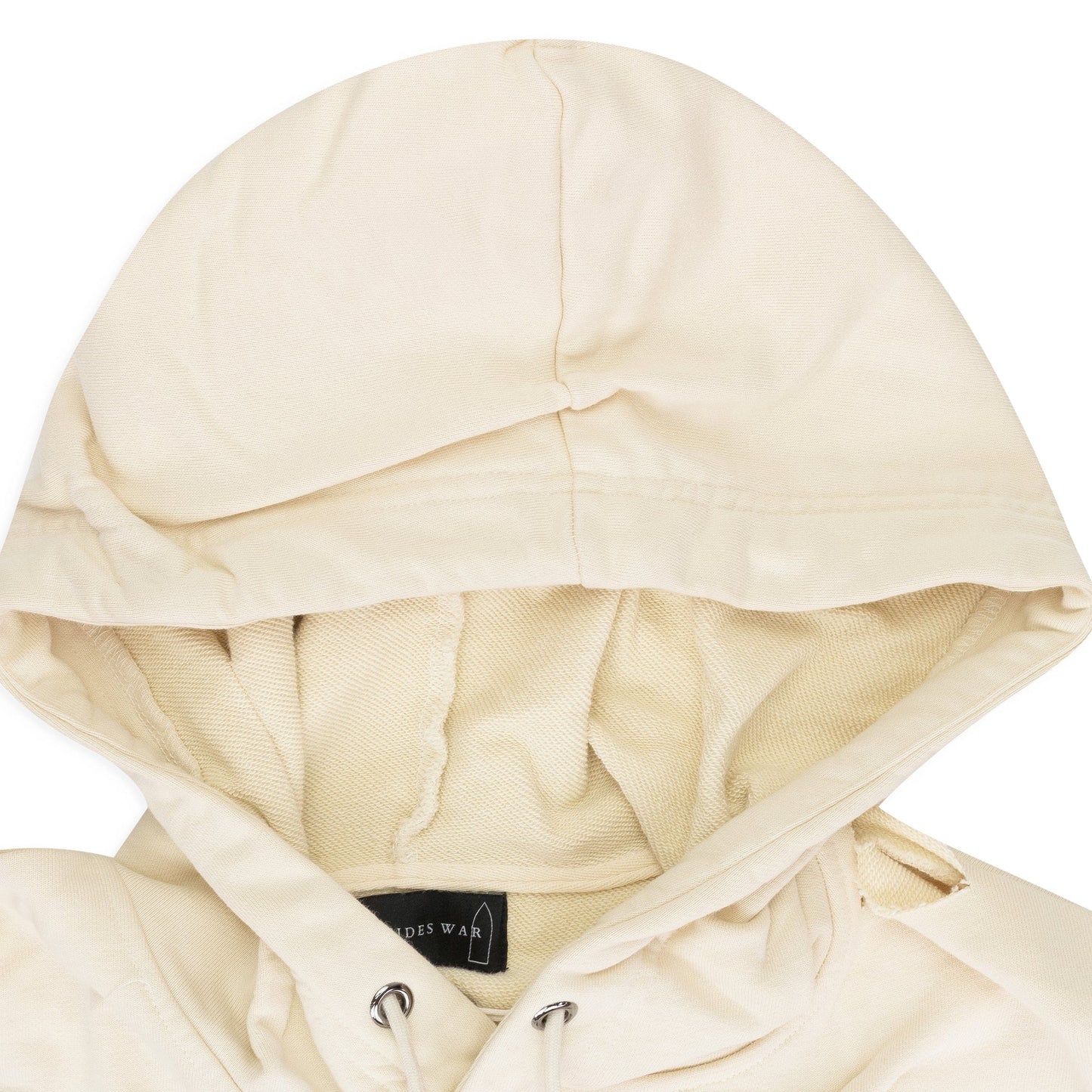 CREAM GATHERED EYE HOODIE