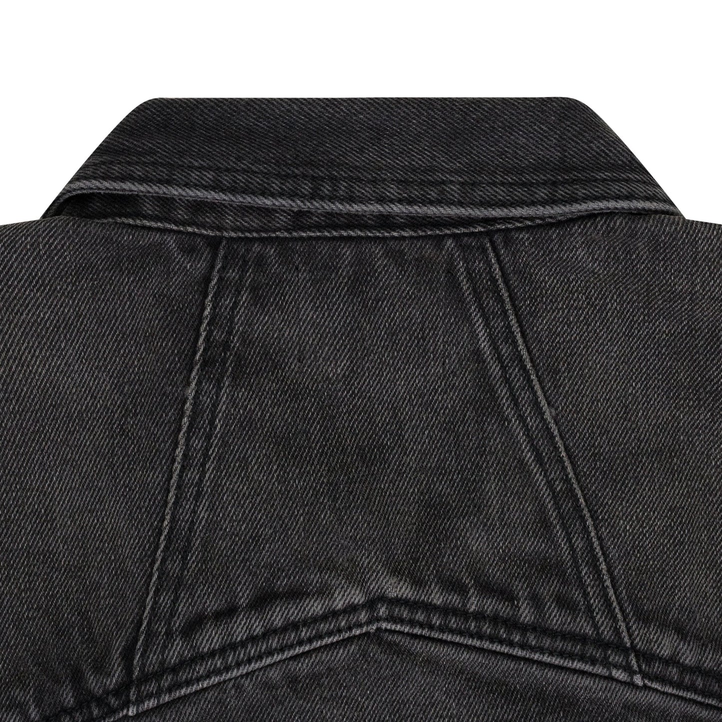 BLACK OVERSIZED DENIM TRUCKER JACKET